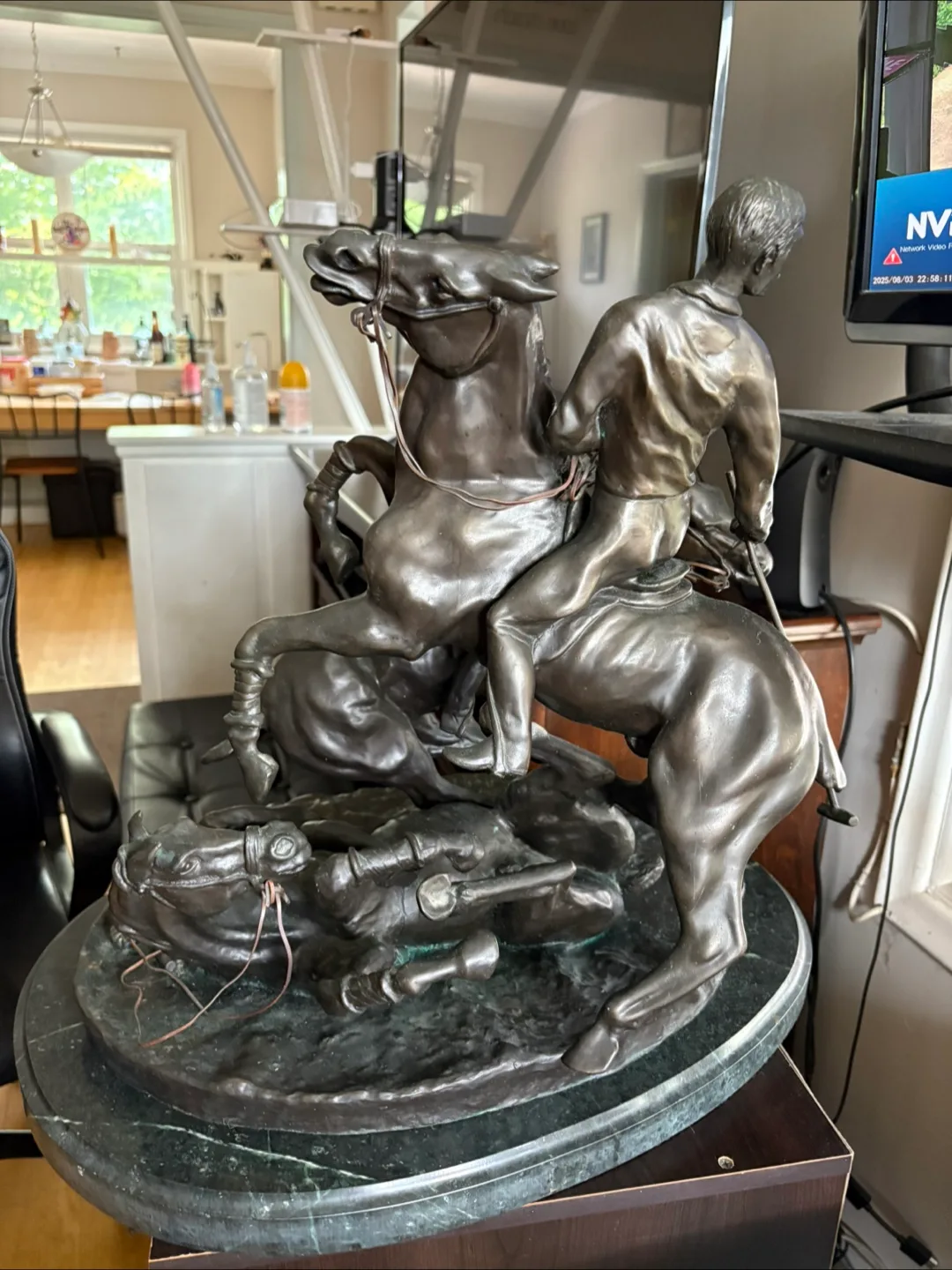 Frederic Remington Polo Bronze Sculpture thumbnail