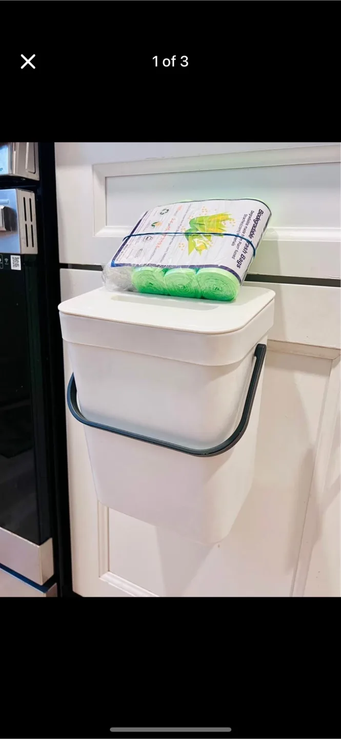 Biodegradable Waste Compost trash bin and set of 4 Bags 2.4 gal thumbnail