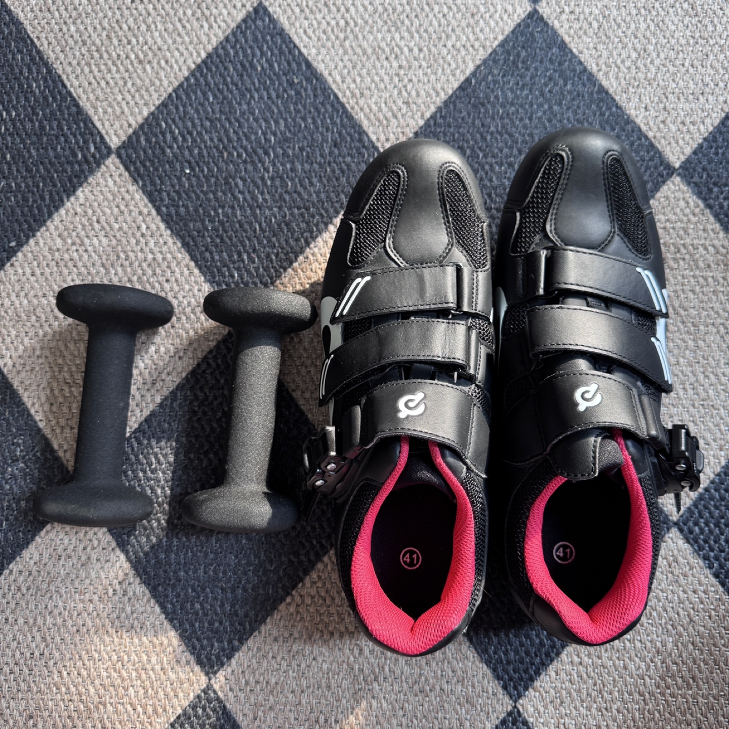 Peloton Cycling Shoes + dumbbells- Size 41 (US 9.5)