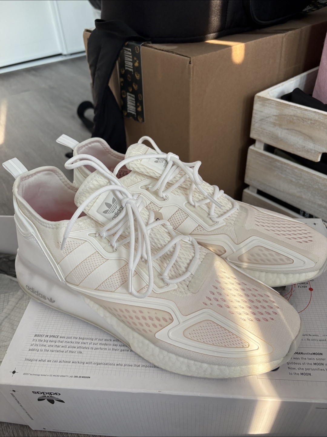 Adidas ZX 2K Boost 2.0 White Shoes - photo 3