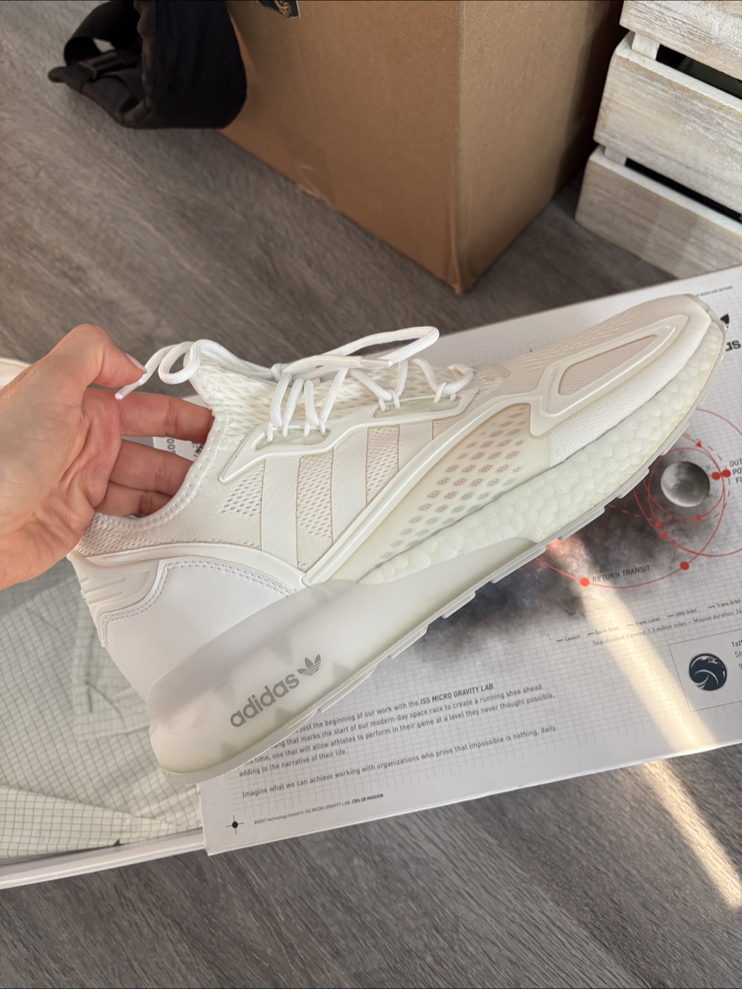 Adidas ZX 2K Boost 2.0 White Shoes - photo 2