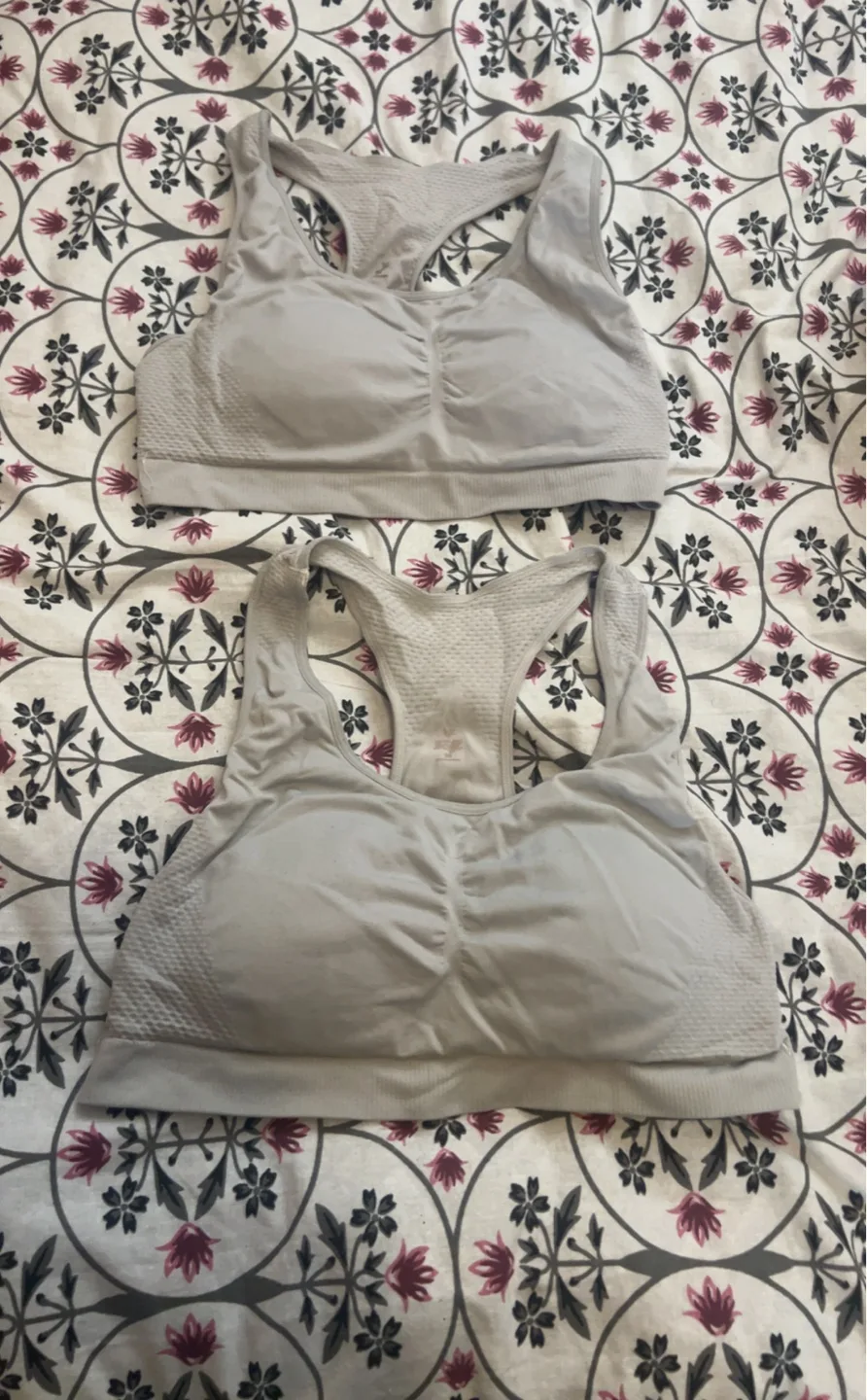 Two Light Grey Sports Bras thumbnail