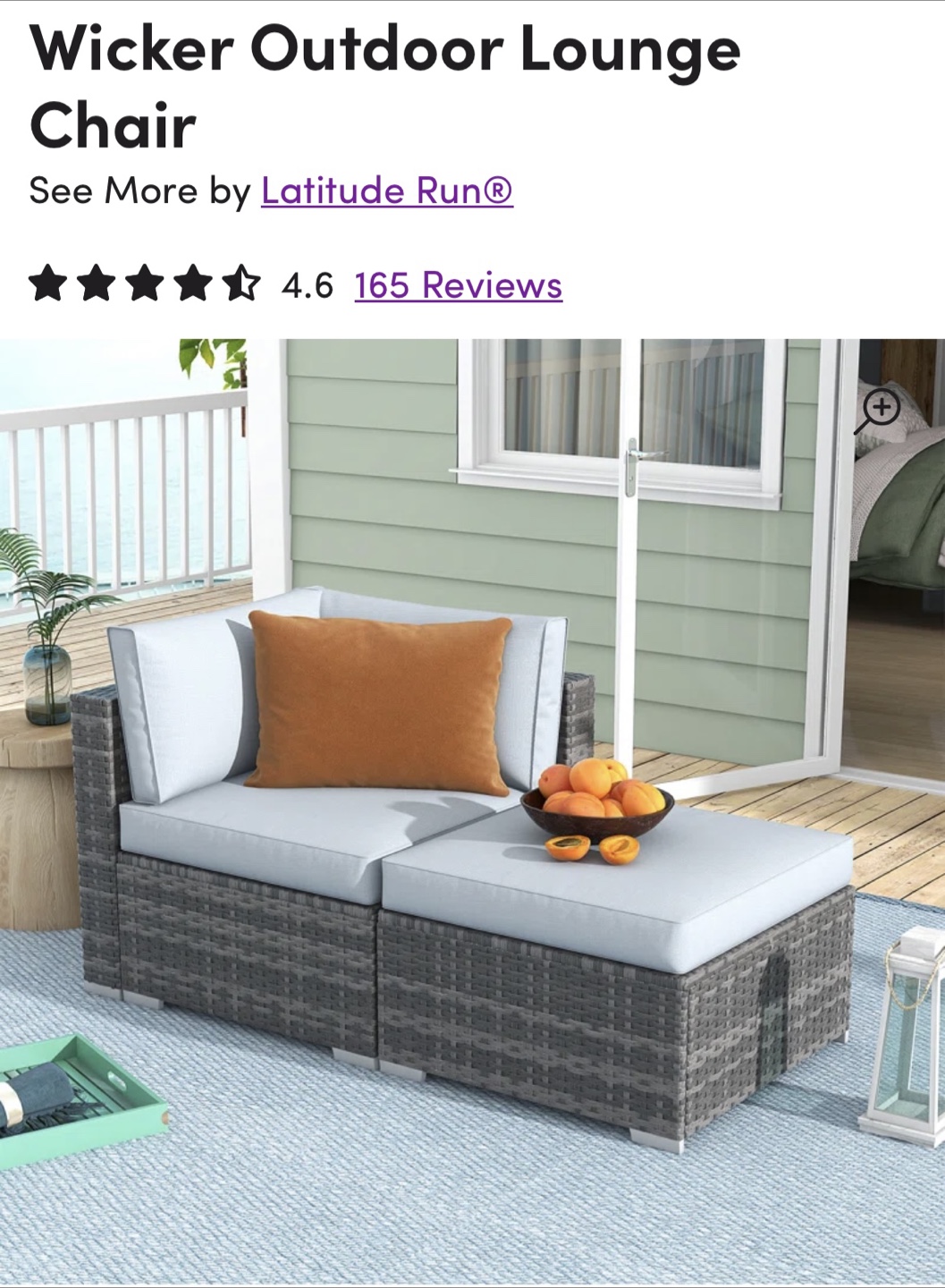 Latitude Run Wicker Outdoor Lounge Chair - New - photo 4