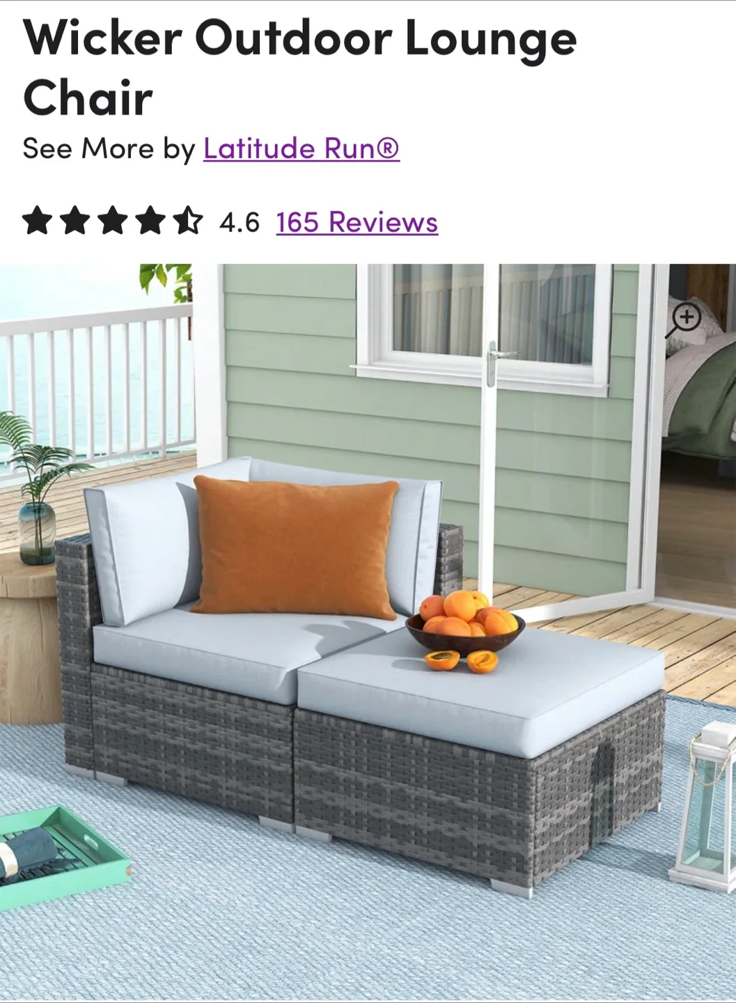 Latitude Run Wicker Outdoor Lounge Chair - New image indicator(4)