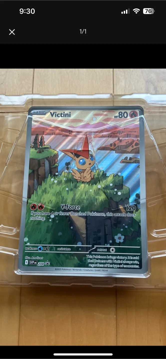 Victini Jumbo Promo Pokemon Card thumbnail