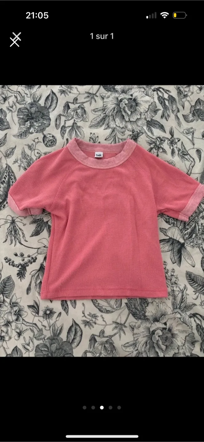 MOVING SALE: twik Pink Waffle Knit Top Women XS thumbnail
