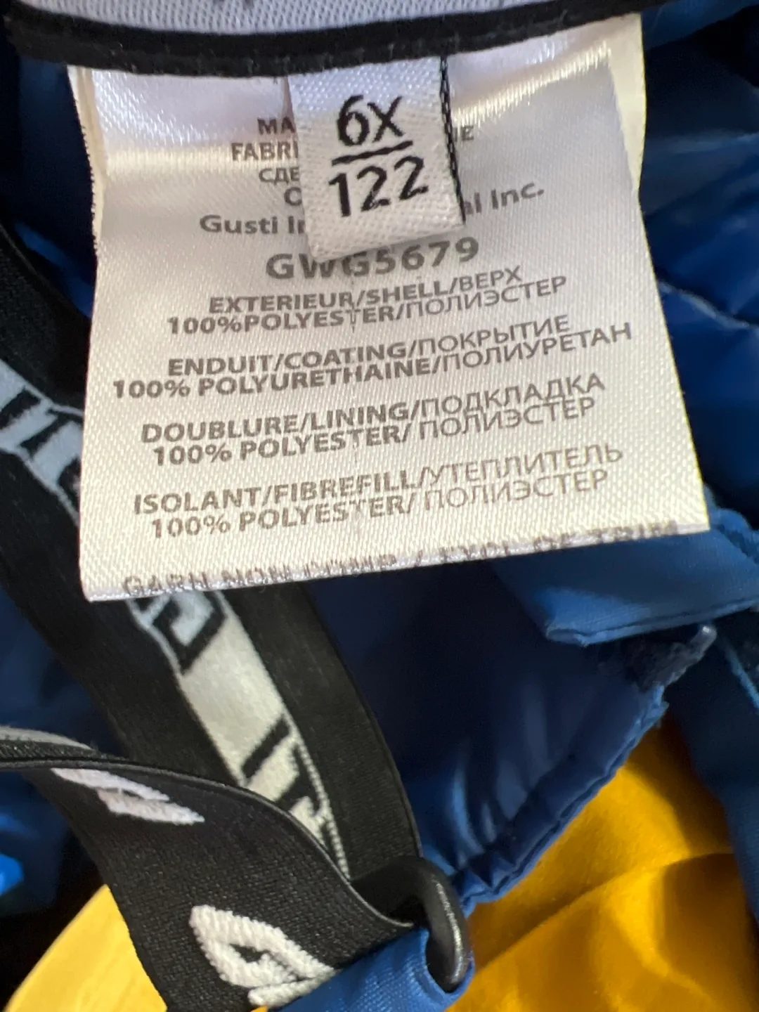 Gusti Blue Snow Pants - Size 6X image indicator(3)