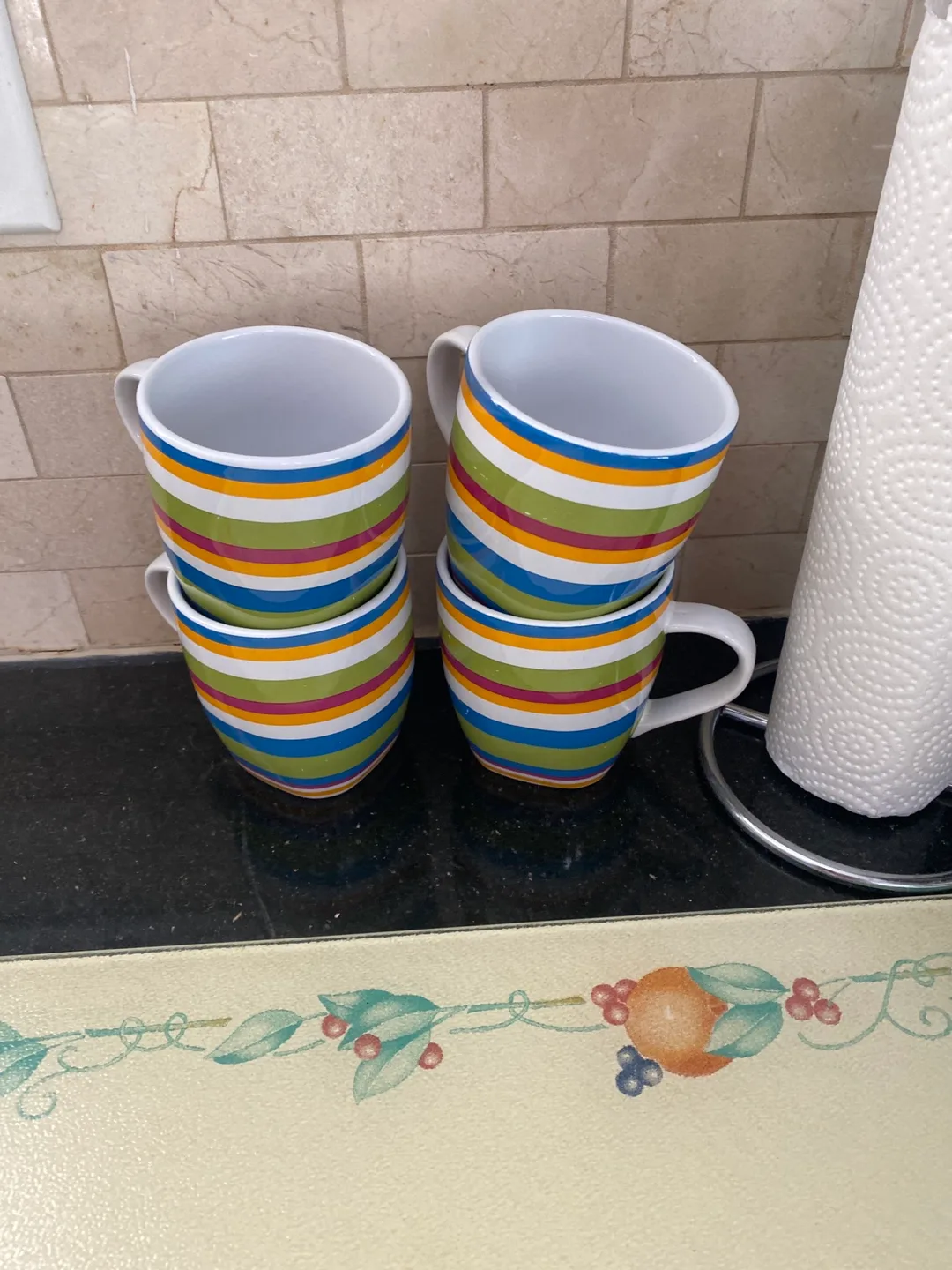 Maison Plus Striped Mugs - Set of 4 thumbnail