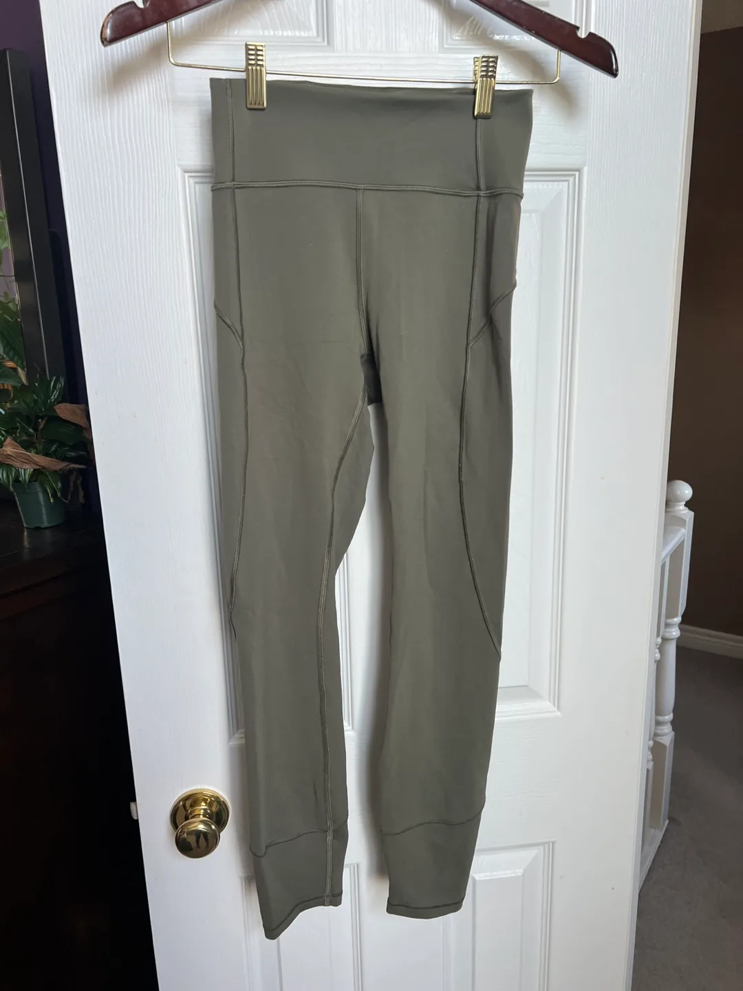 Lululemon Olive Green Leggings Size 4 thumbnail