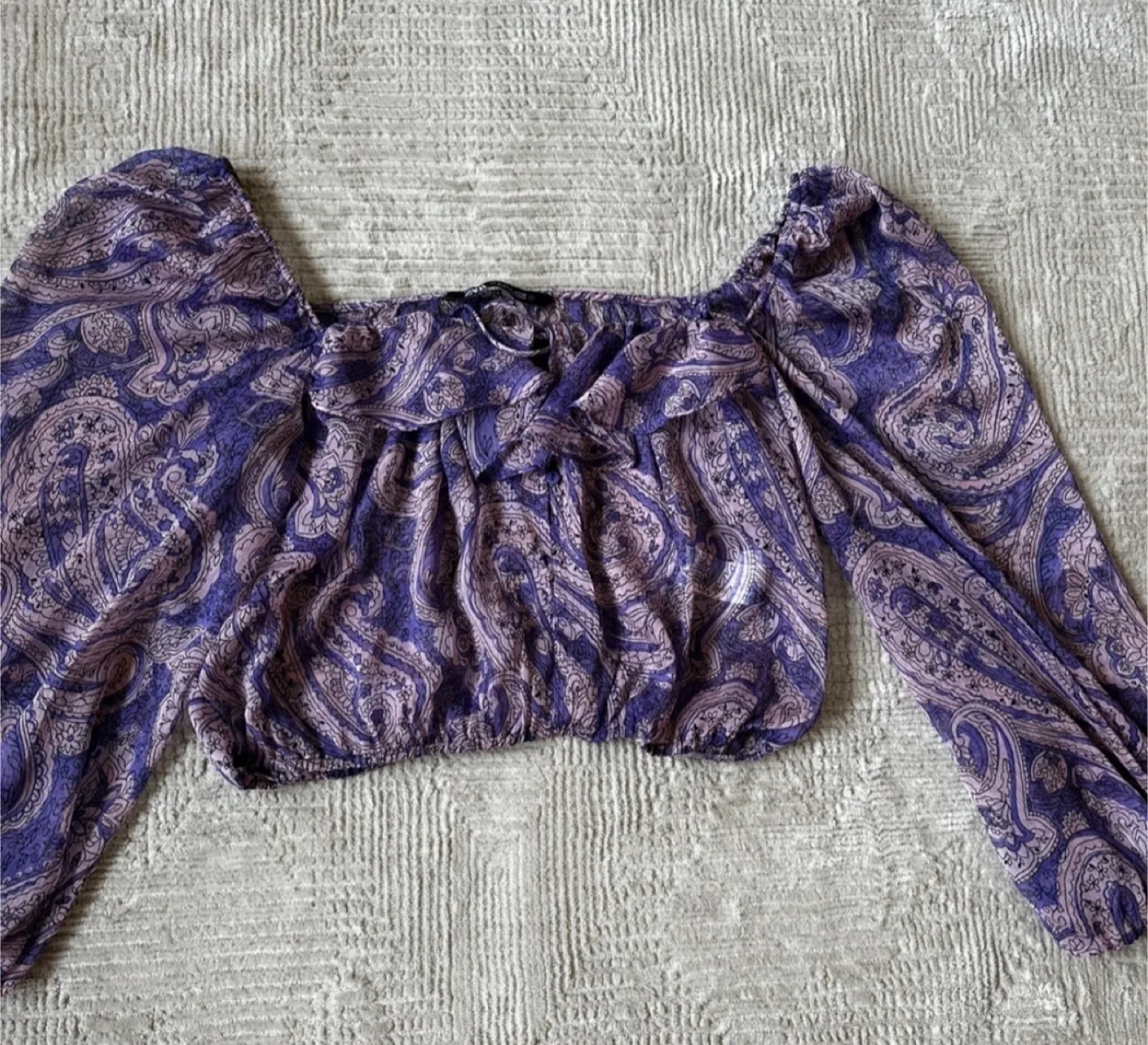 Zara Paisley Print Blouse - Size M thumbnail