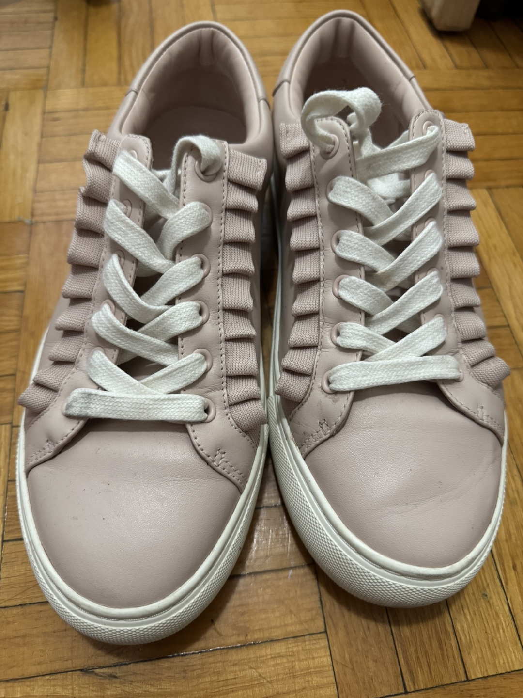 Trotters London Pink Leather Sneakers