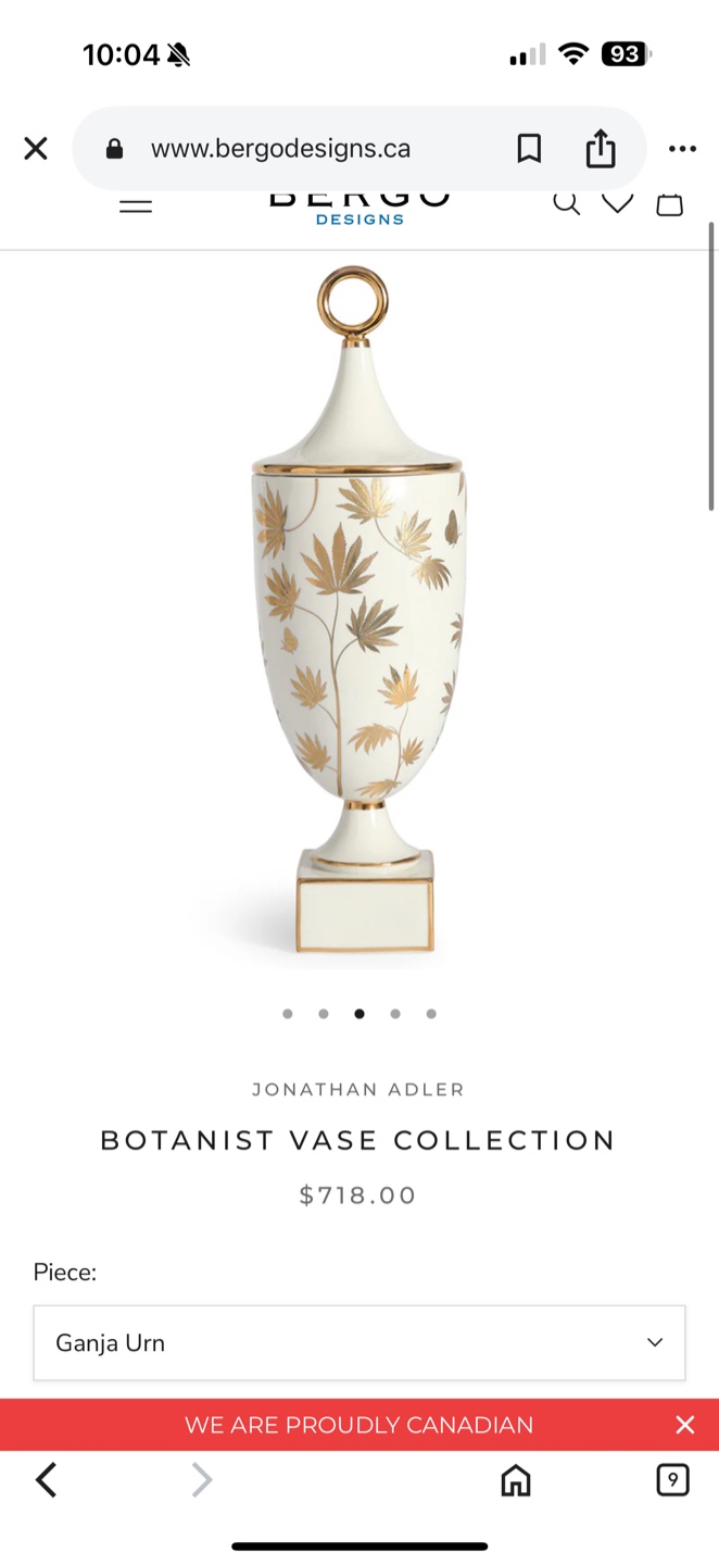 Jonathan Adler Ganja Urn Vase - photo 3