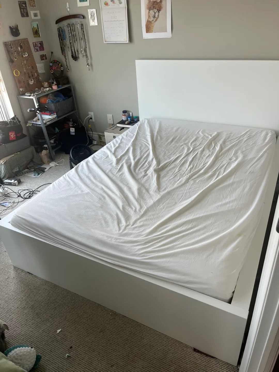 IKEA Malm Full Bed Frame with Åsvang Mattress thumbnail