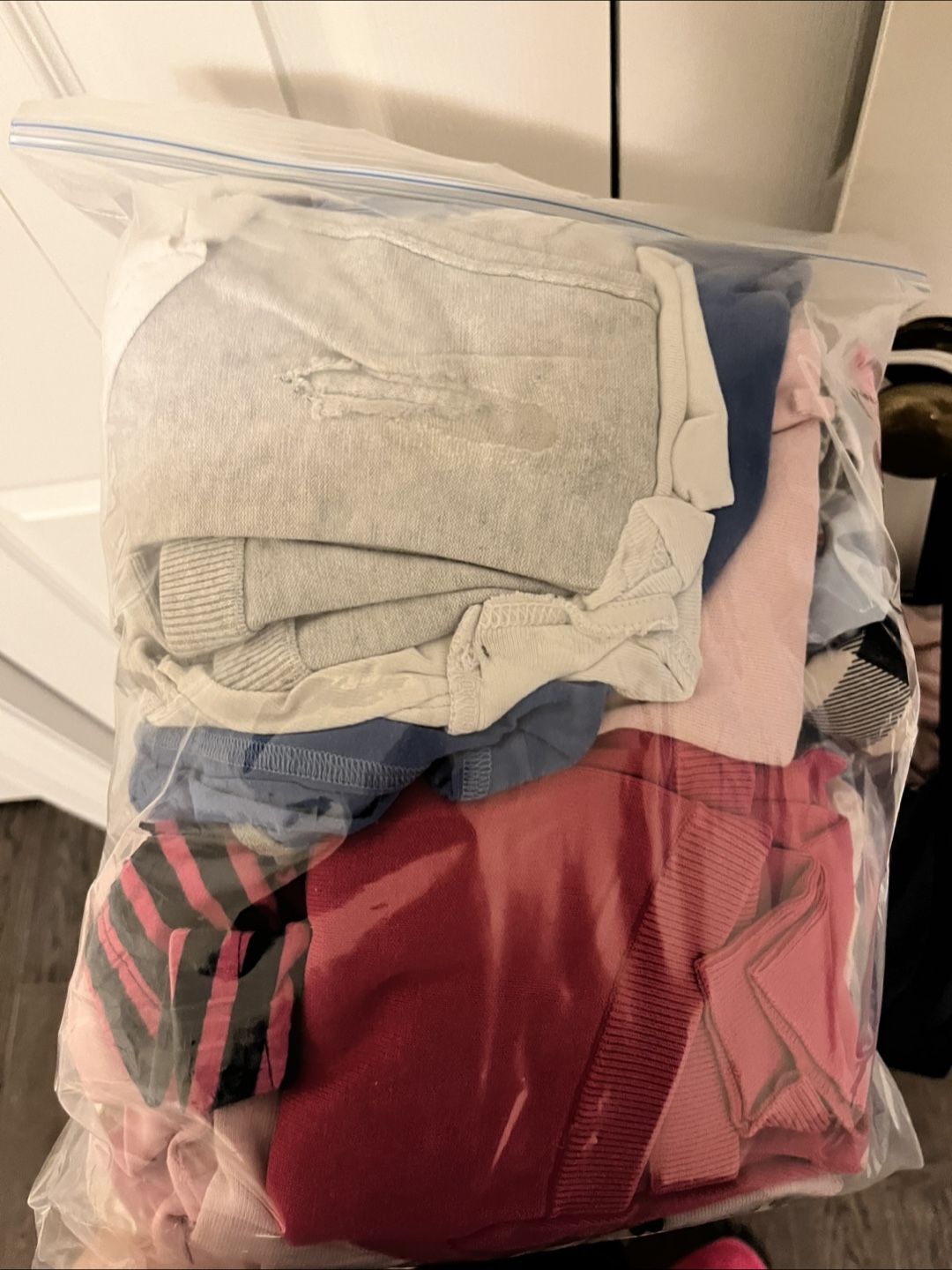 TWO bags of old clothing for rags/fabric scrap project - photo 2