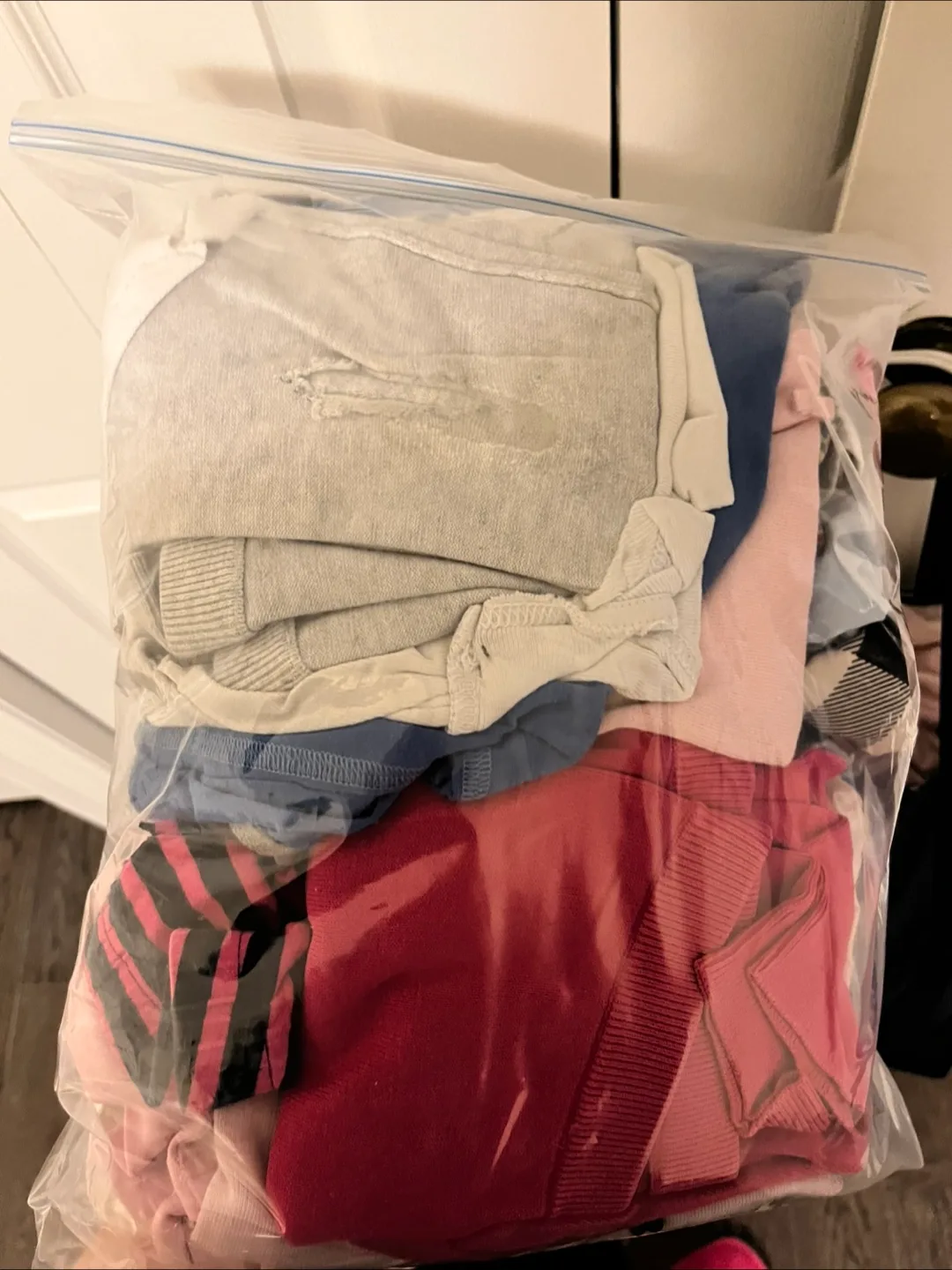 TWO bags of old clothing for rags/fabric scrap project image indicator(2)