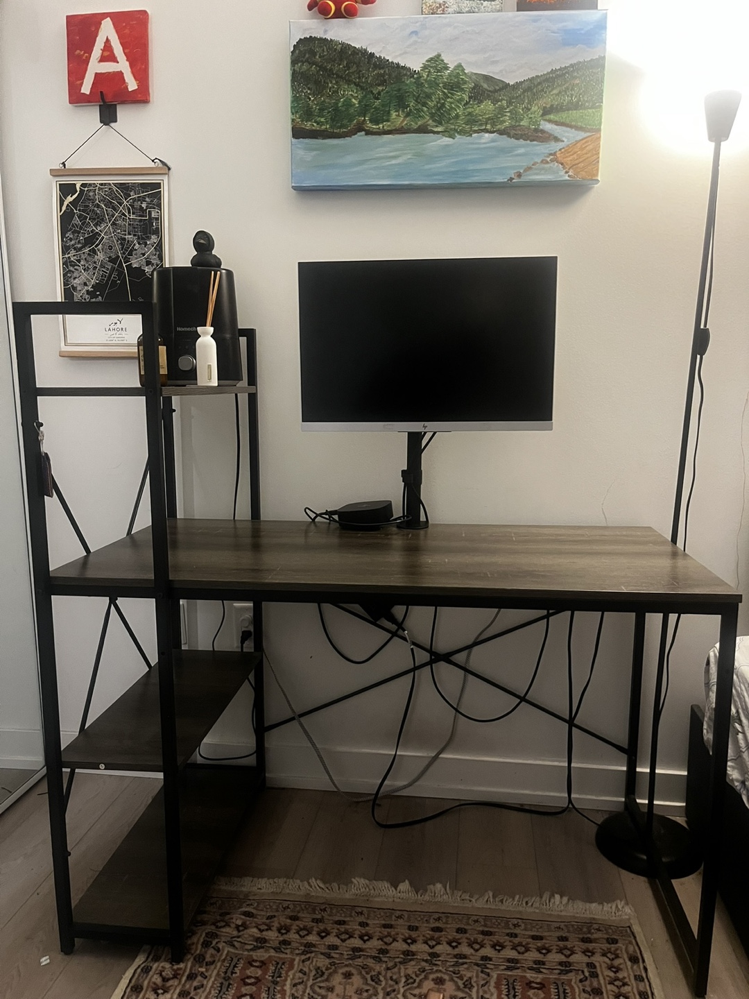 Desk with Shelves