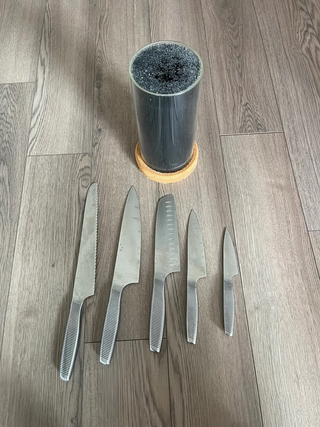 IKEA Stainless Steel Knife Set with Block thumbnail