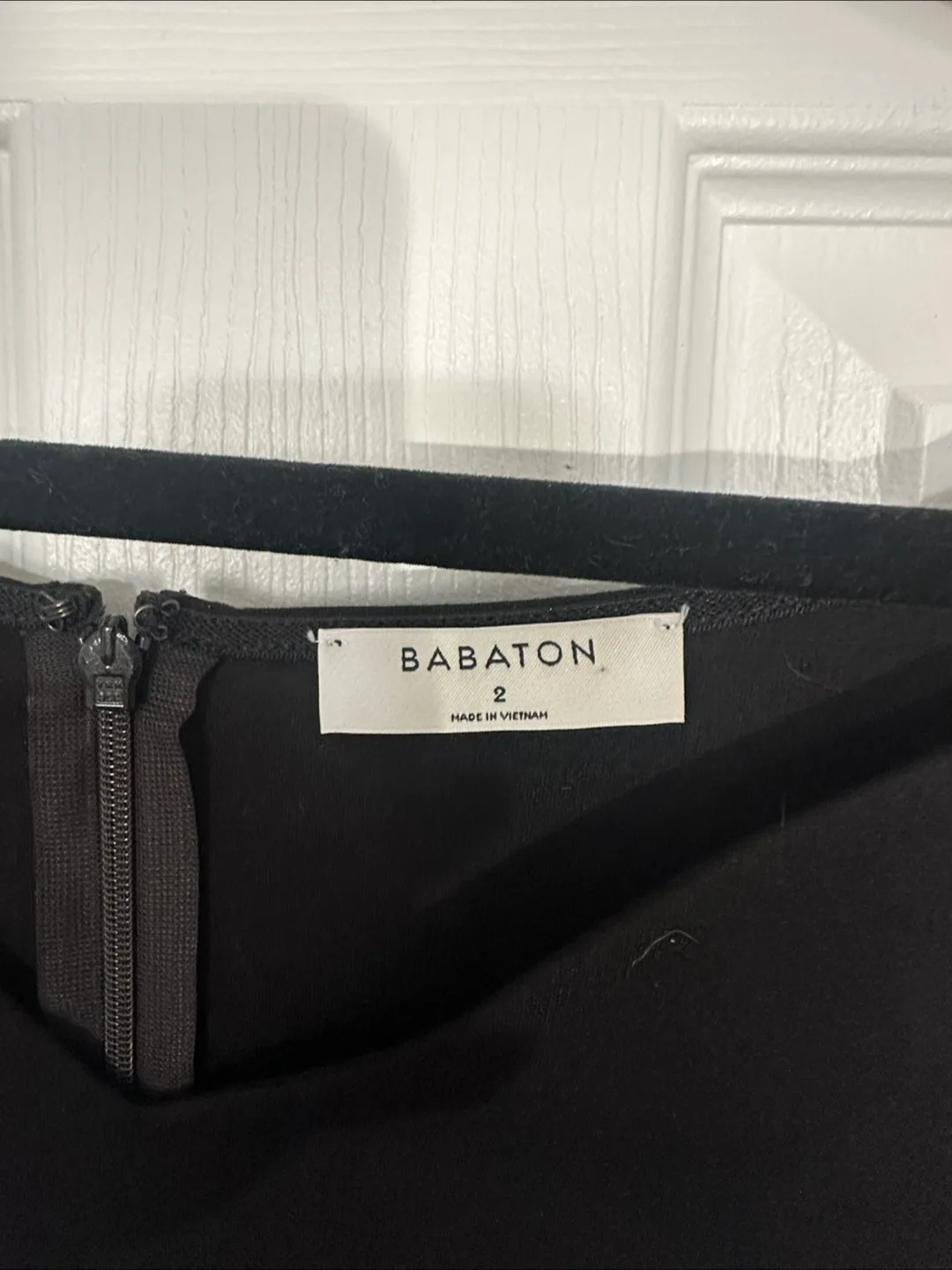 Aritzia Babaton ONYX Black Bodycon Mini Dress Sz 2 Like New image indicator(7)