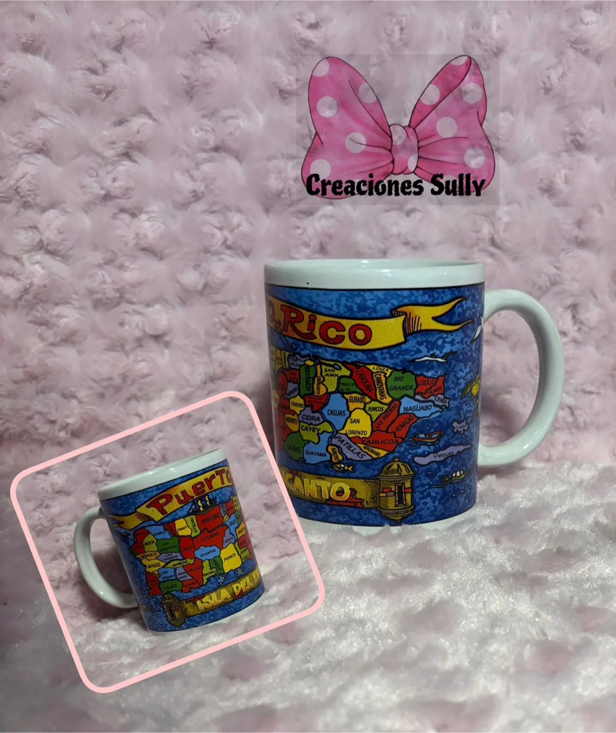 Puerto Rico Map Coffee Mug thumbnail