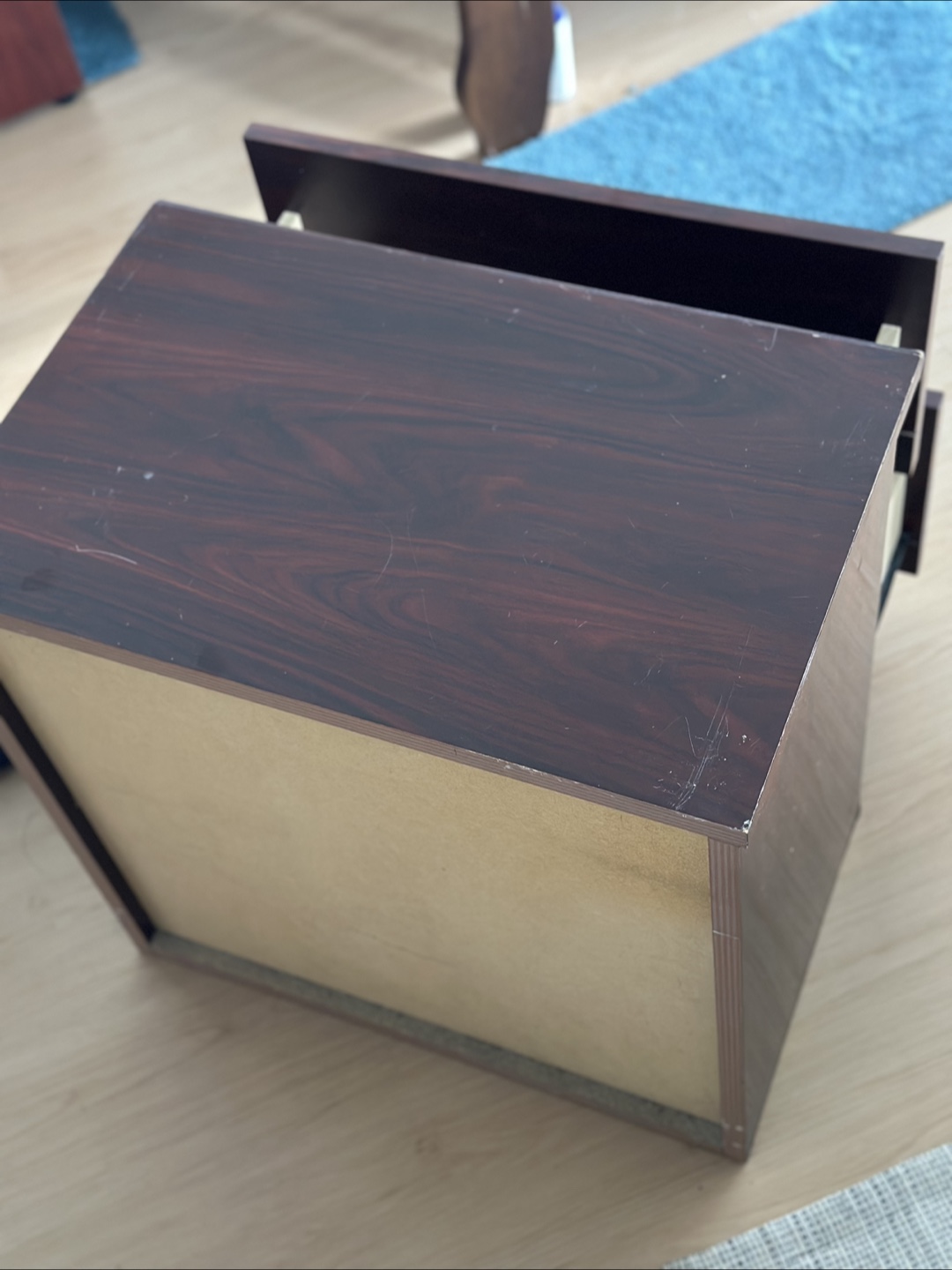 Wood Veneer 2-Drawer Nightstand - photo 4