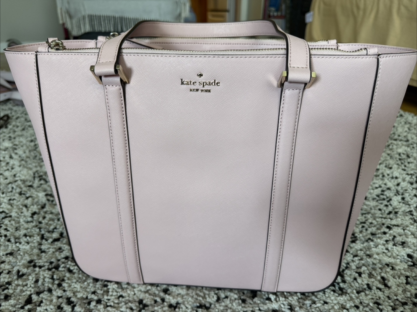 Kate Spade Pink Leather Tote Bag