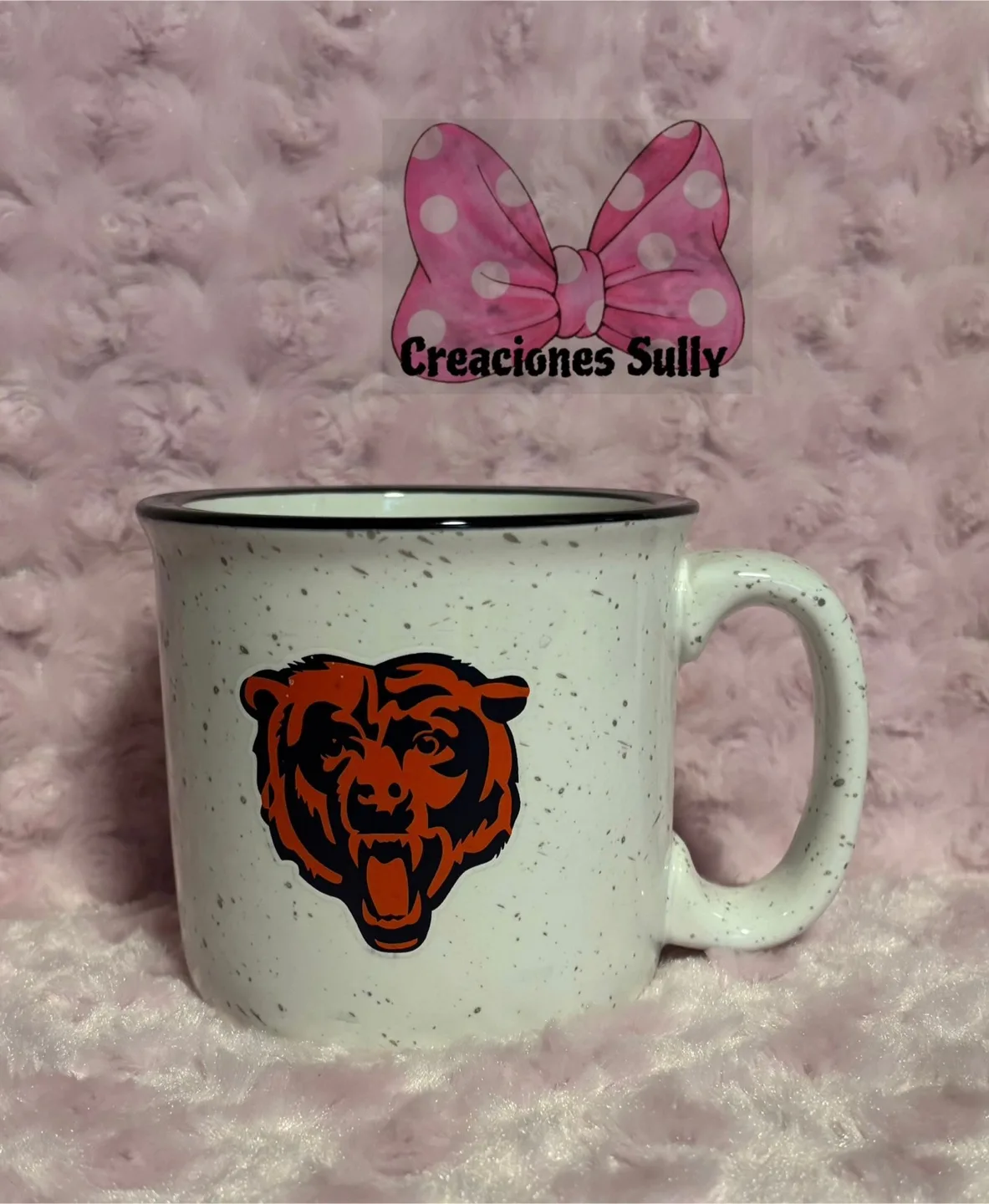 Chicago Bears White Speckled Mug thumbnail