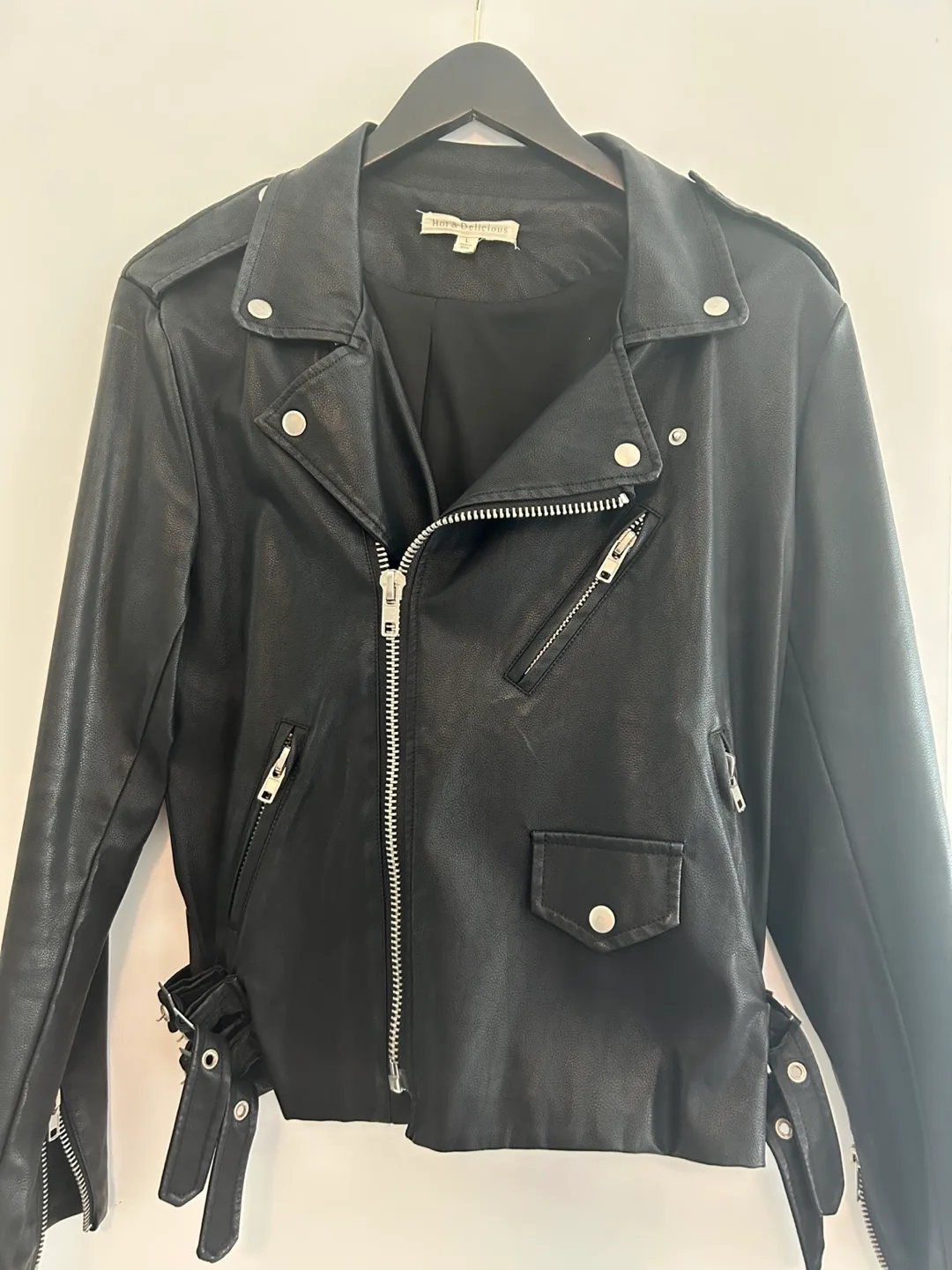 Vegan Leather Jacket - Large thumbnail