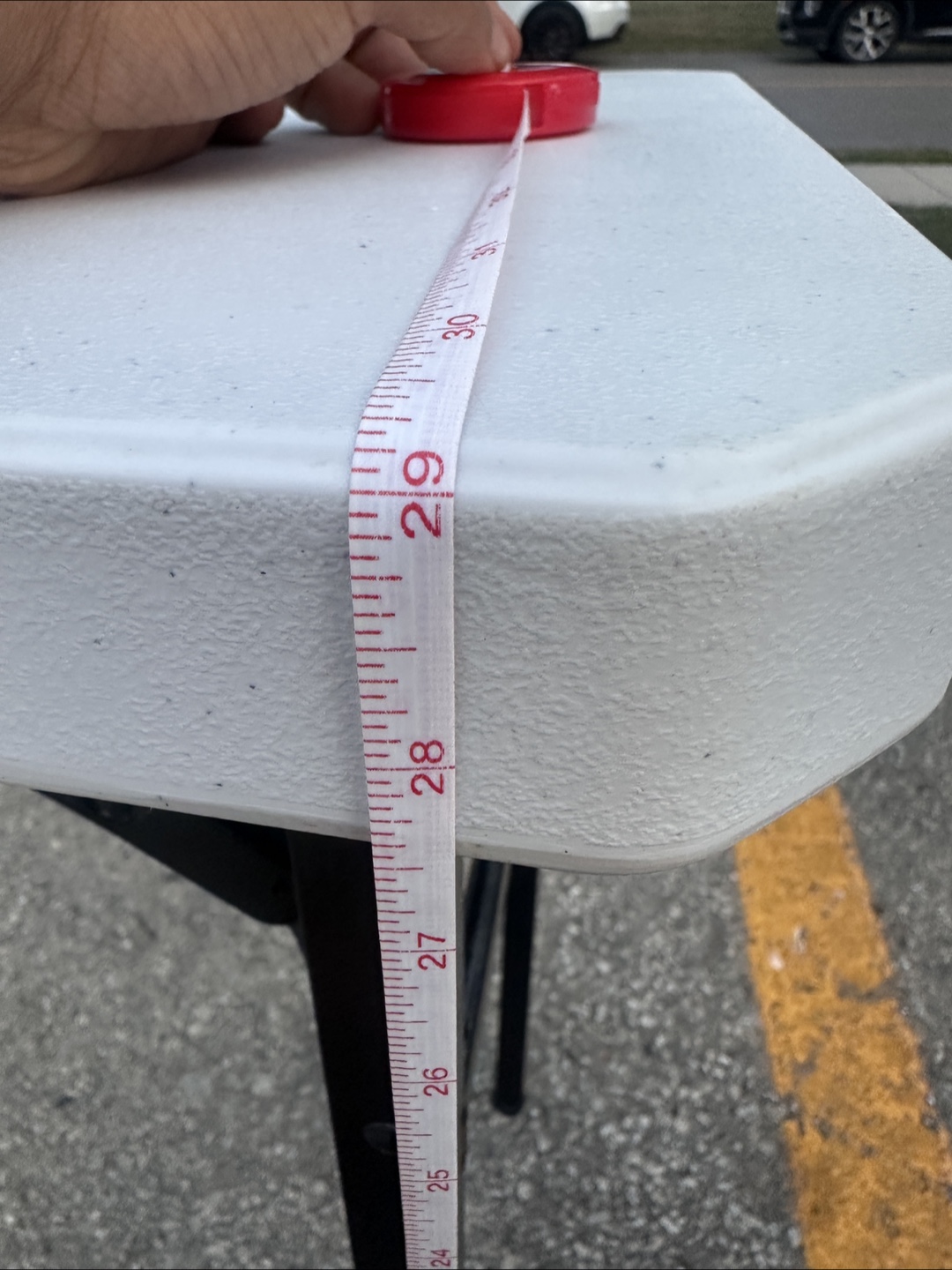 White Folding Table (34x29x15 inches) - photo 5