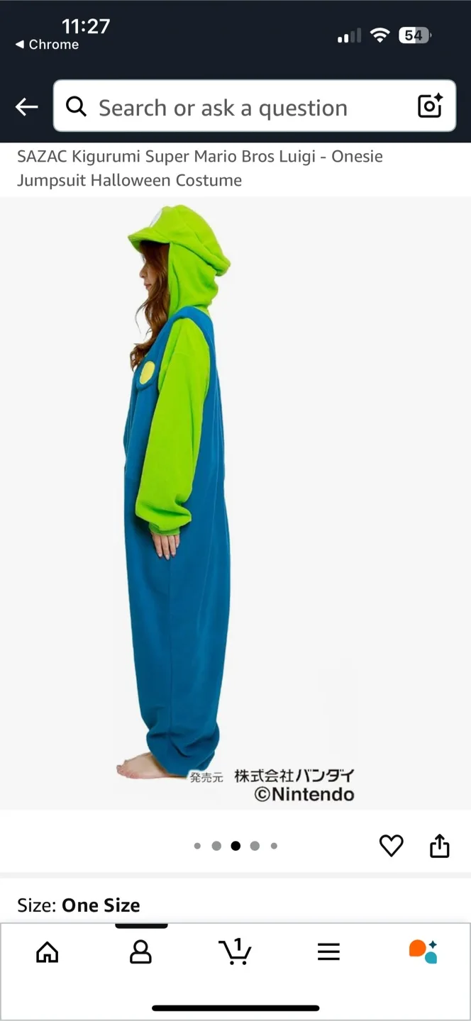 SAZAC Luigi Onesie - Super Mario Bros Costume image indicator(2)