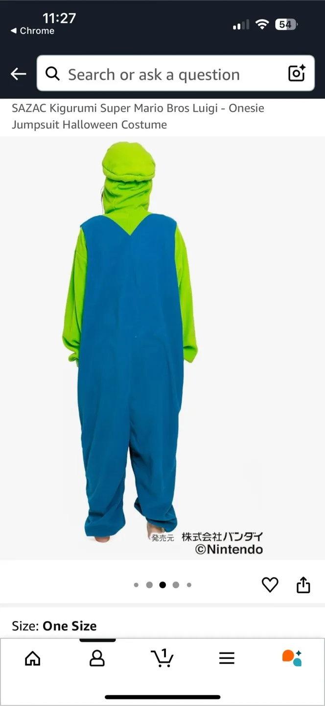 SAZAC Luigi Onesie - Super Mario Bros Costume image indicator(3)