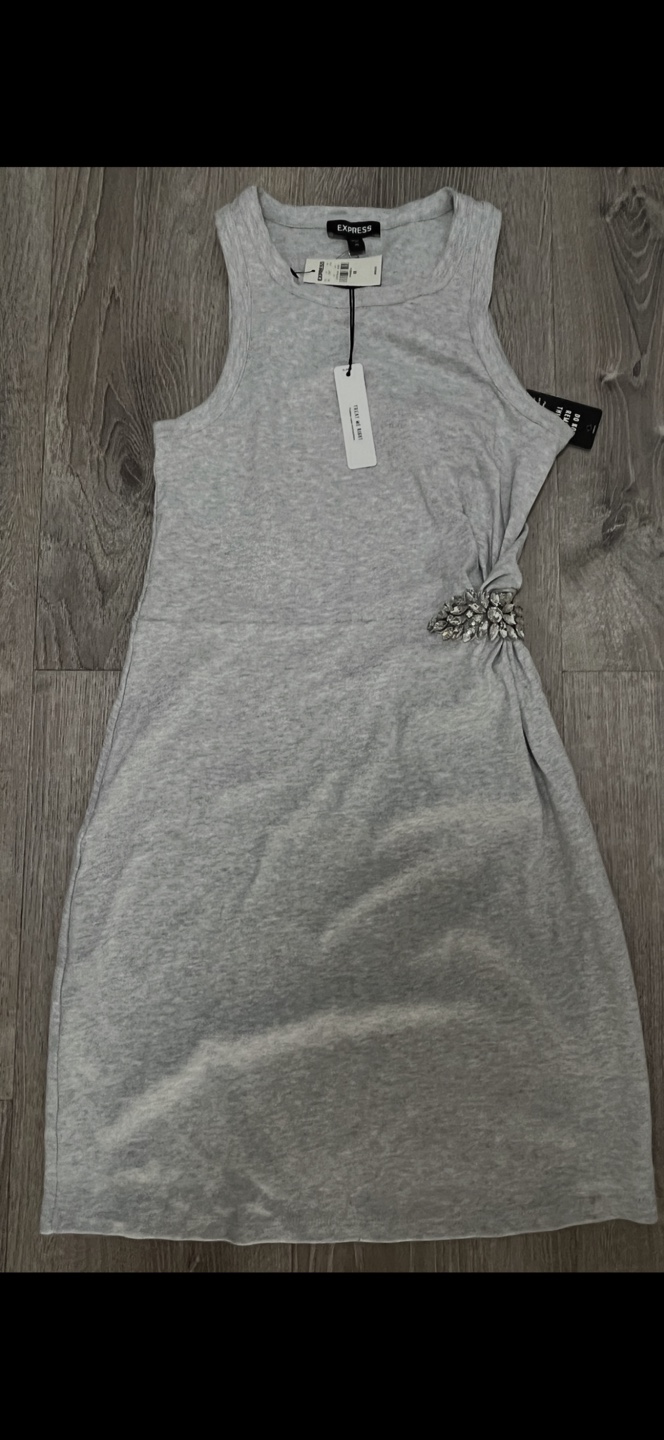 New Express Gray Sleeveless Dress - Size XS