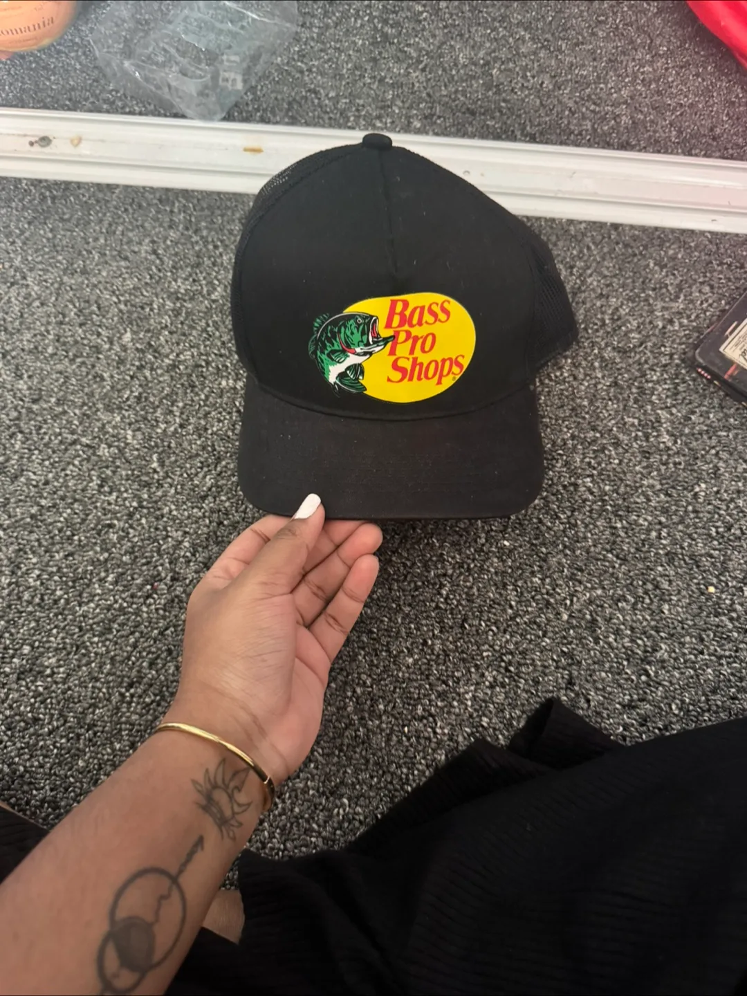 Bass Pro Shops Black Trucker Hat thumbnail