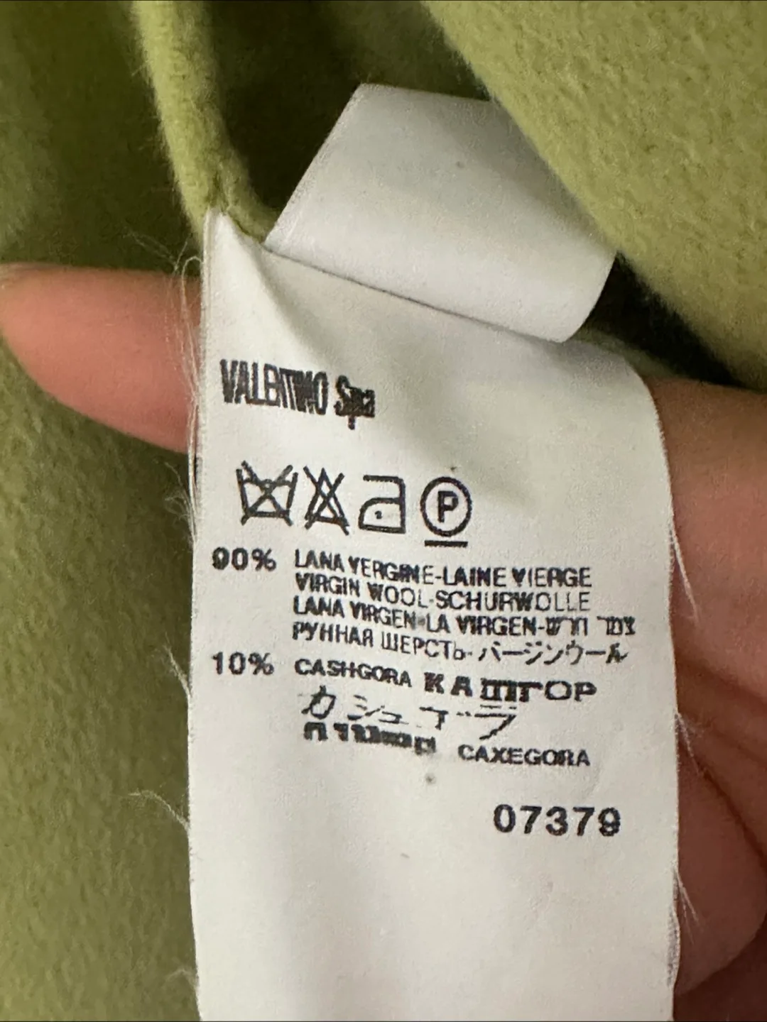 AUTH Vintage Valentino Green Cashmere Wool Jacket Made in Italy image indicator(7)