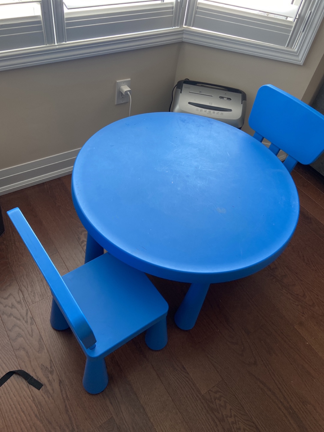 IKEA Mammut Blue Table and Chairs Set