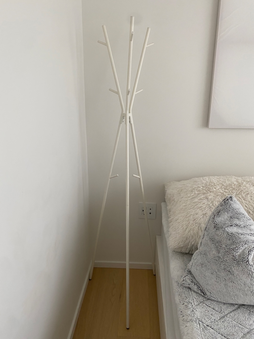 White Coat Rack Stand