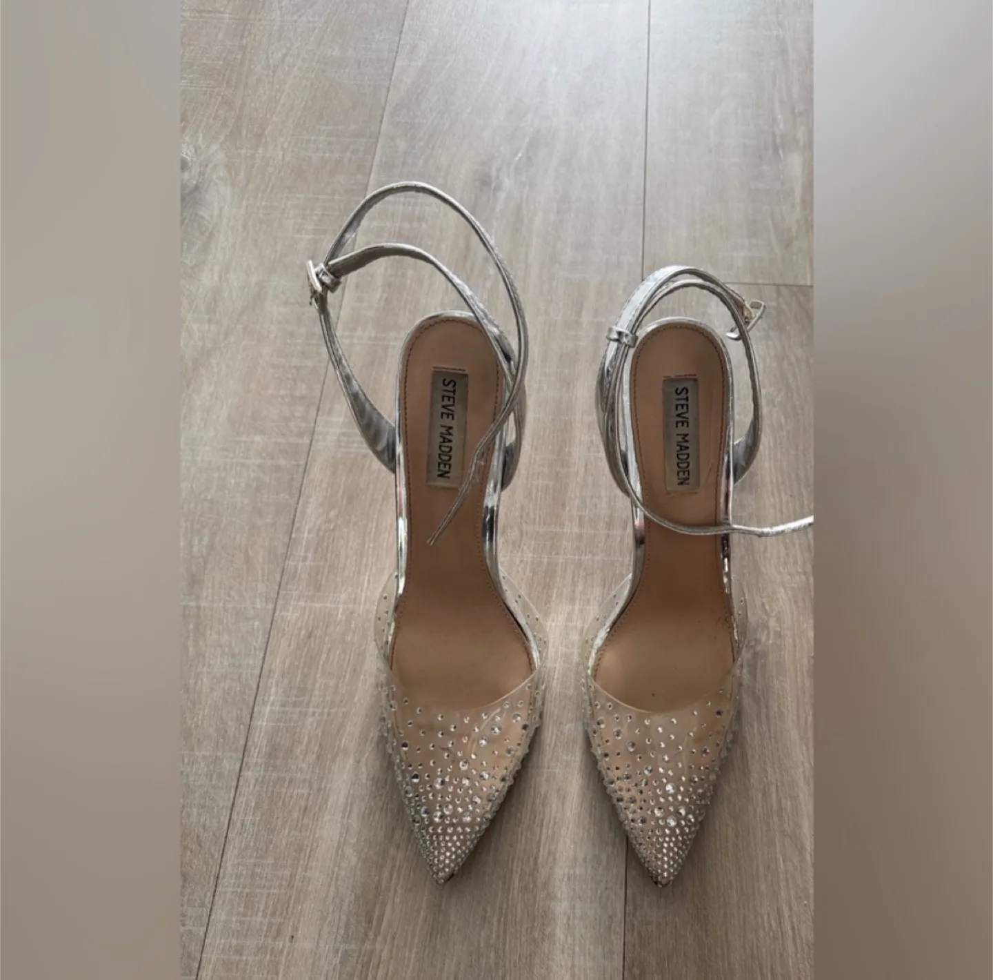 Steve Madden Silver Heels, Size 38,5 thumbnail