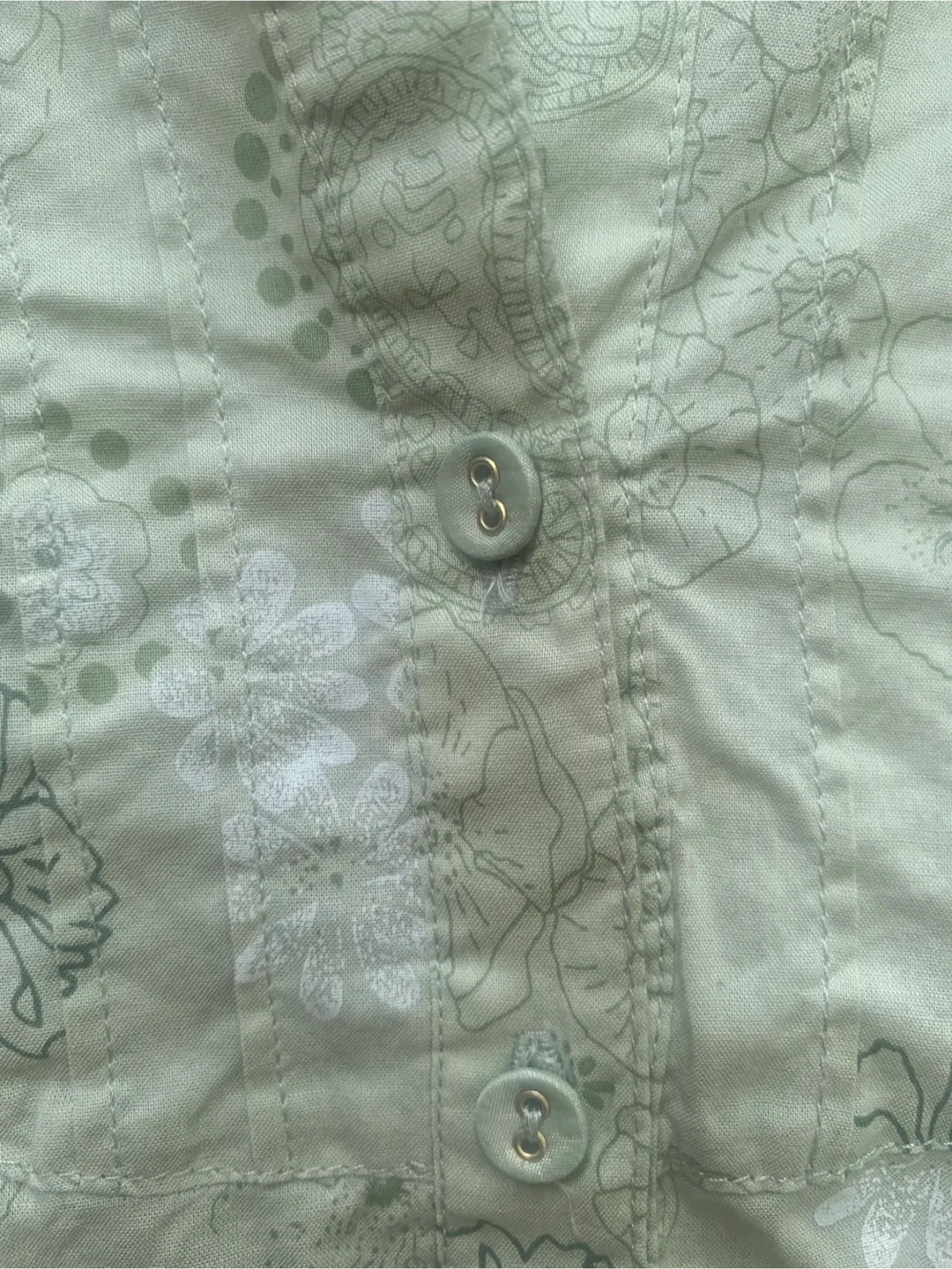 Woman's Sage Green Floral Blouse 🧡 image indicator(3)