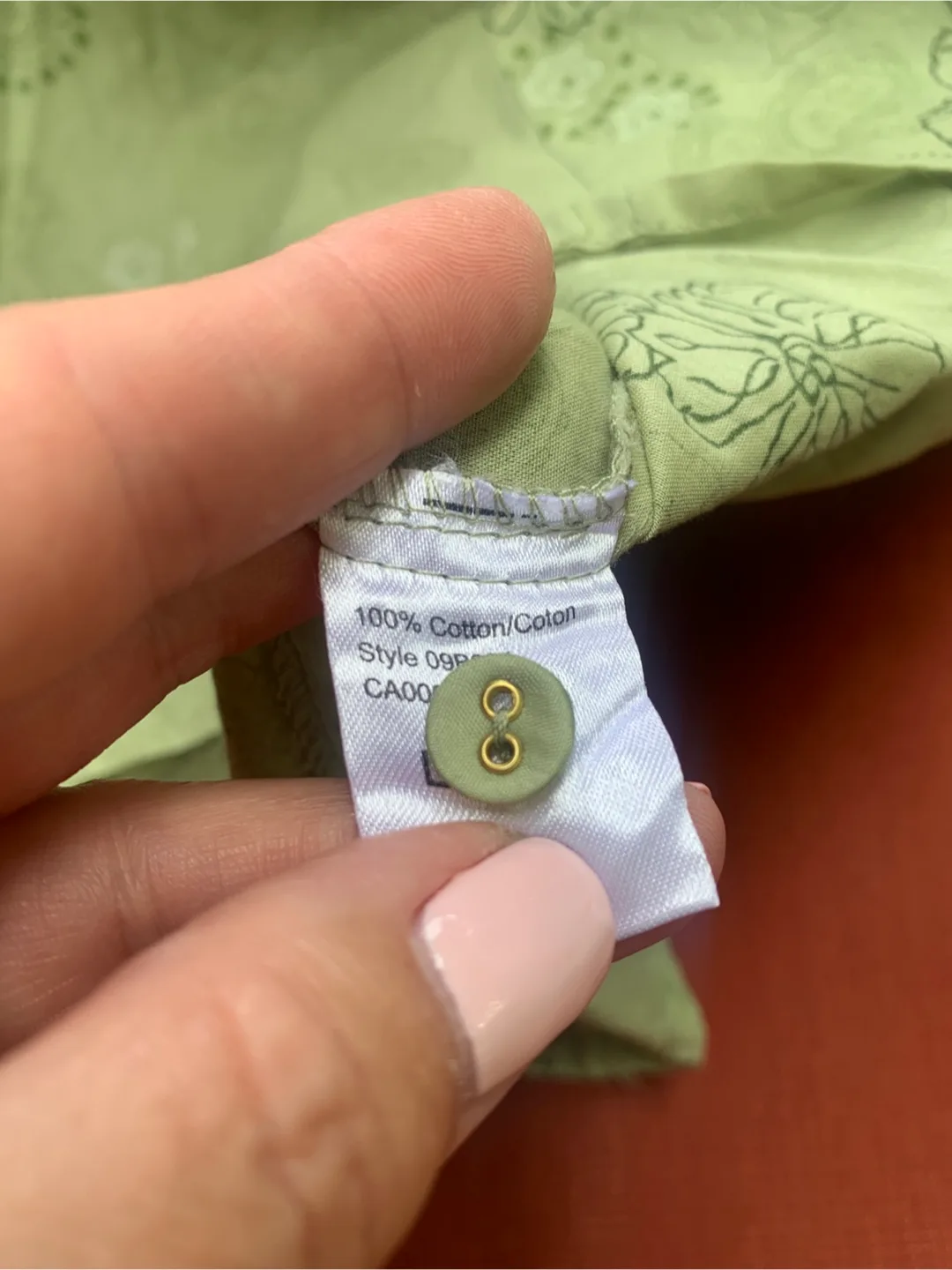 Woman's Sage Green Floral Blouse 🧡 image indicator(7)