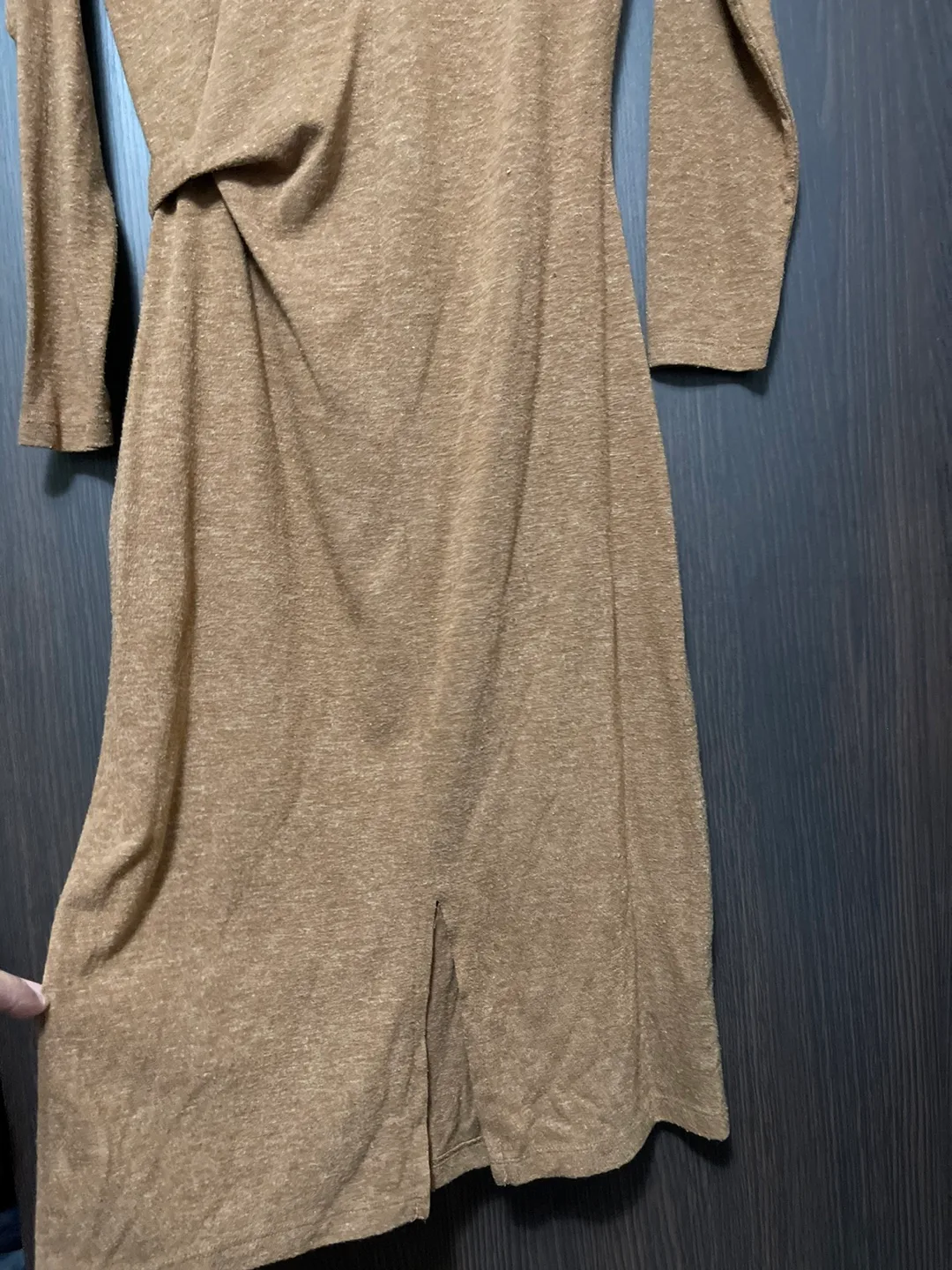 Mango Brown Long Sleeve Dress - Size M image indicator(4)