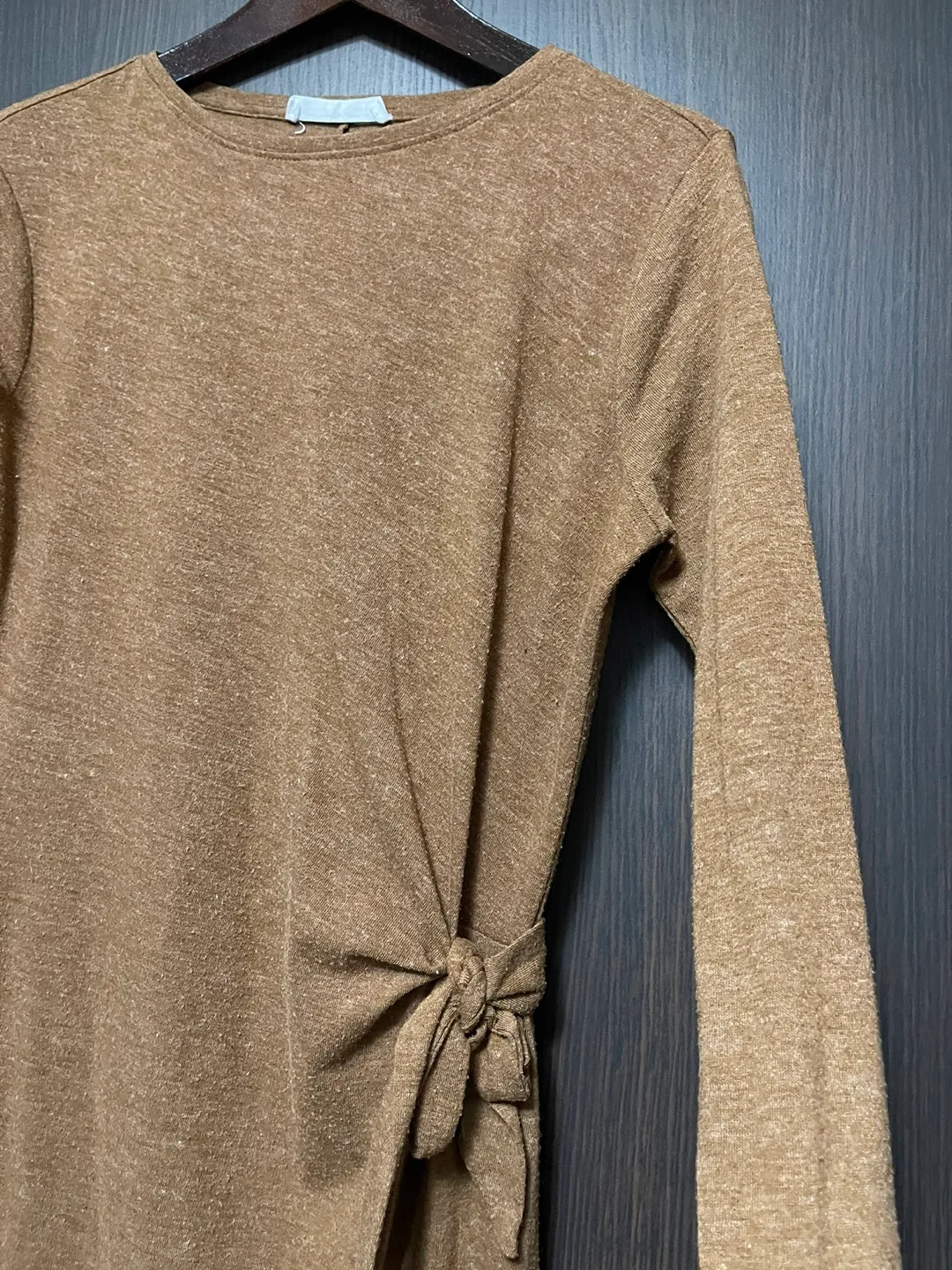 Mango Brown Long Sleeve Dress - Size M image indicator(3)