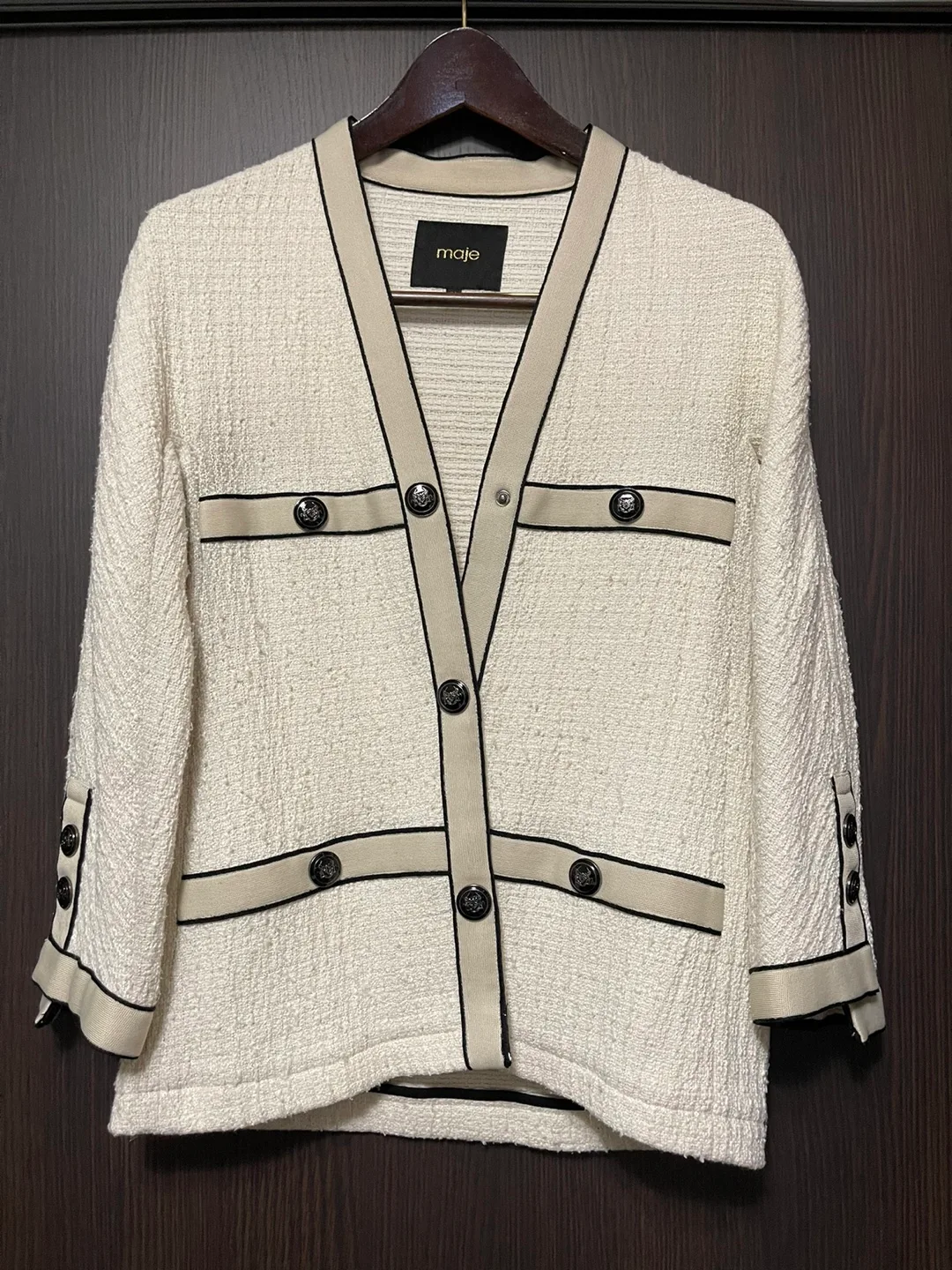Maje Tweed Cardigan Size 36 thumbnail