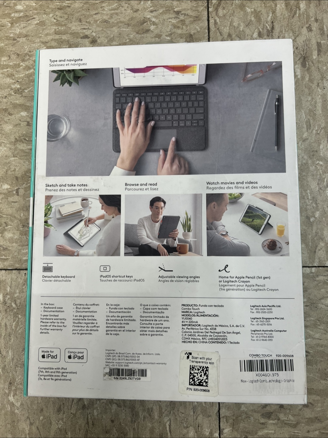 Logitech Combo Touch iPad Keyboard Case (7th-9th Gen) - photo 2