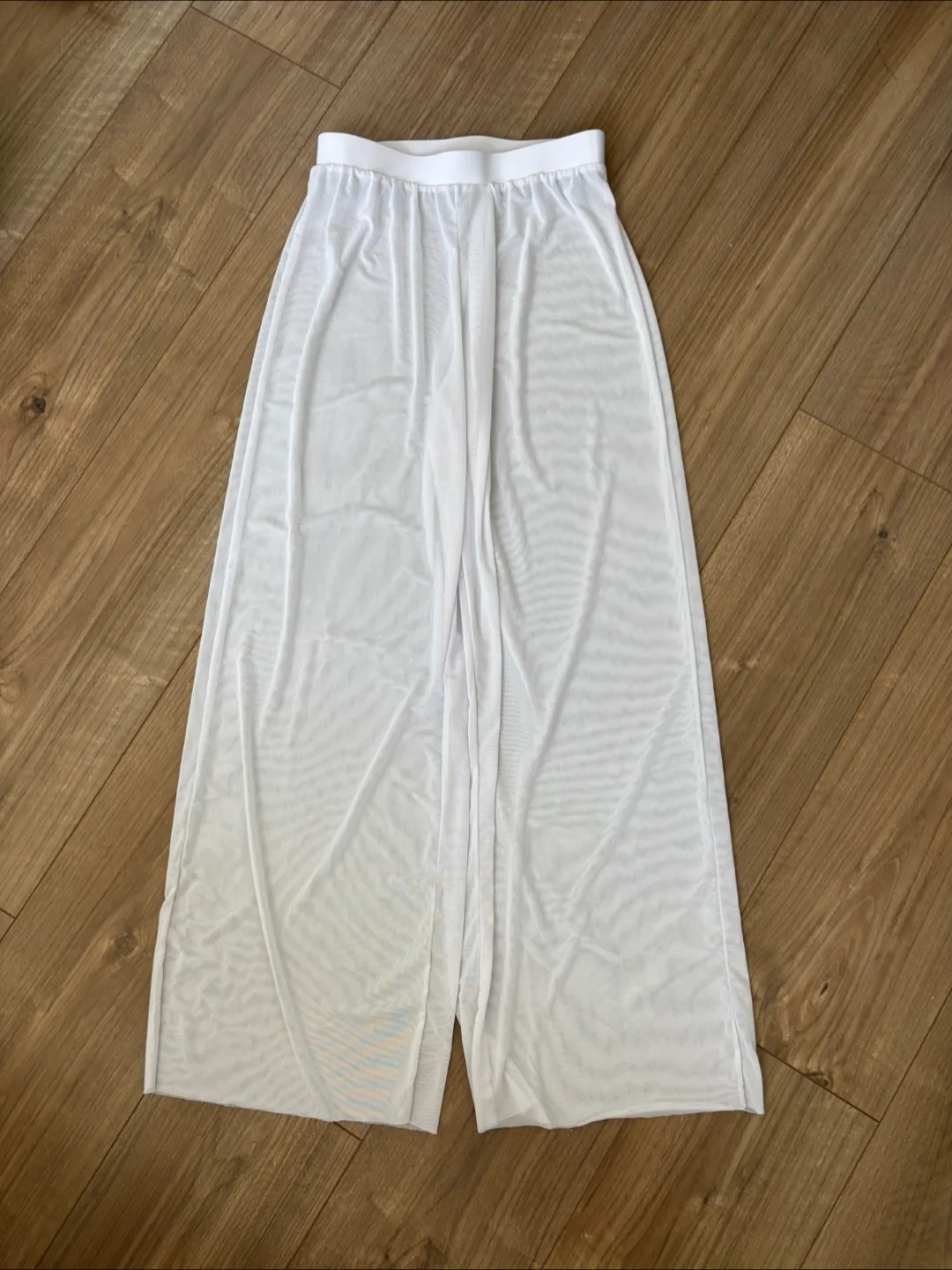 🧡 Beach Cover Up White Mesh Pants thumbnail