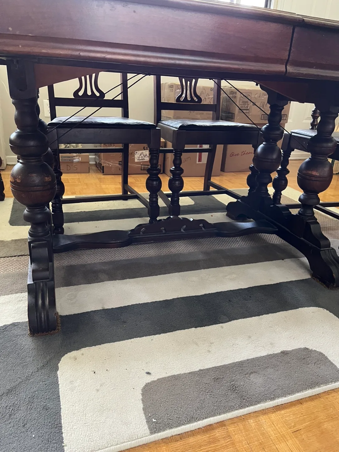 Antique Dining Table and Chairs image indicator(3)