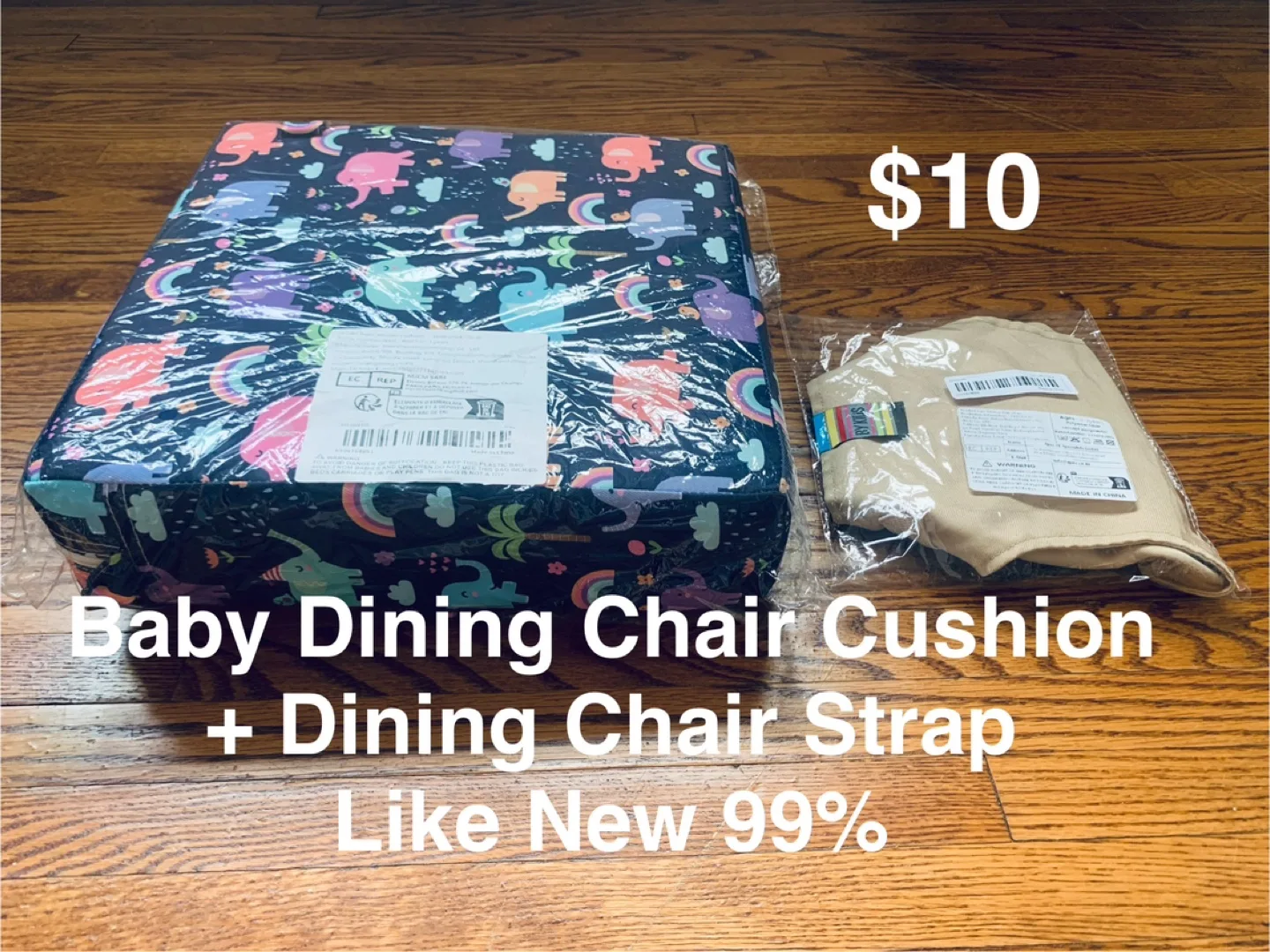 Like New Baby Dining Chair Cushion + Dining Chair Strap thumbnail