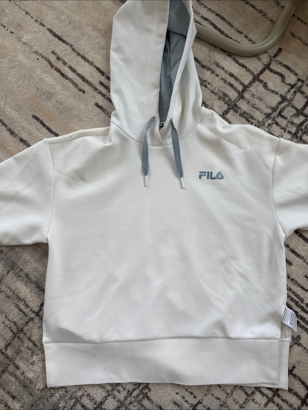 Brand New Fila White Hoodie - Size S thumbnail