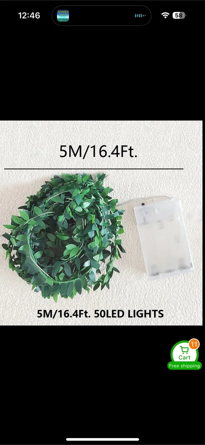 Leaf String Lights - 16.4 ft, 50 LED 🧡 thumbnail