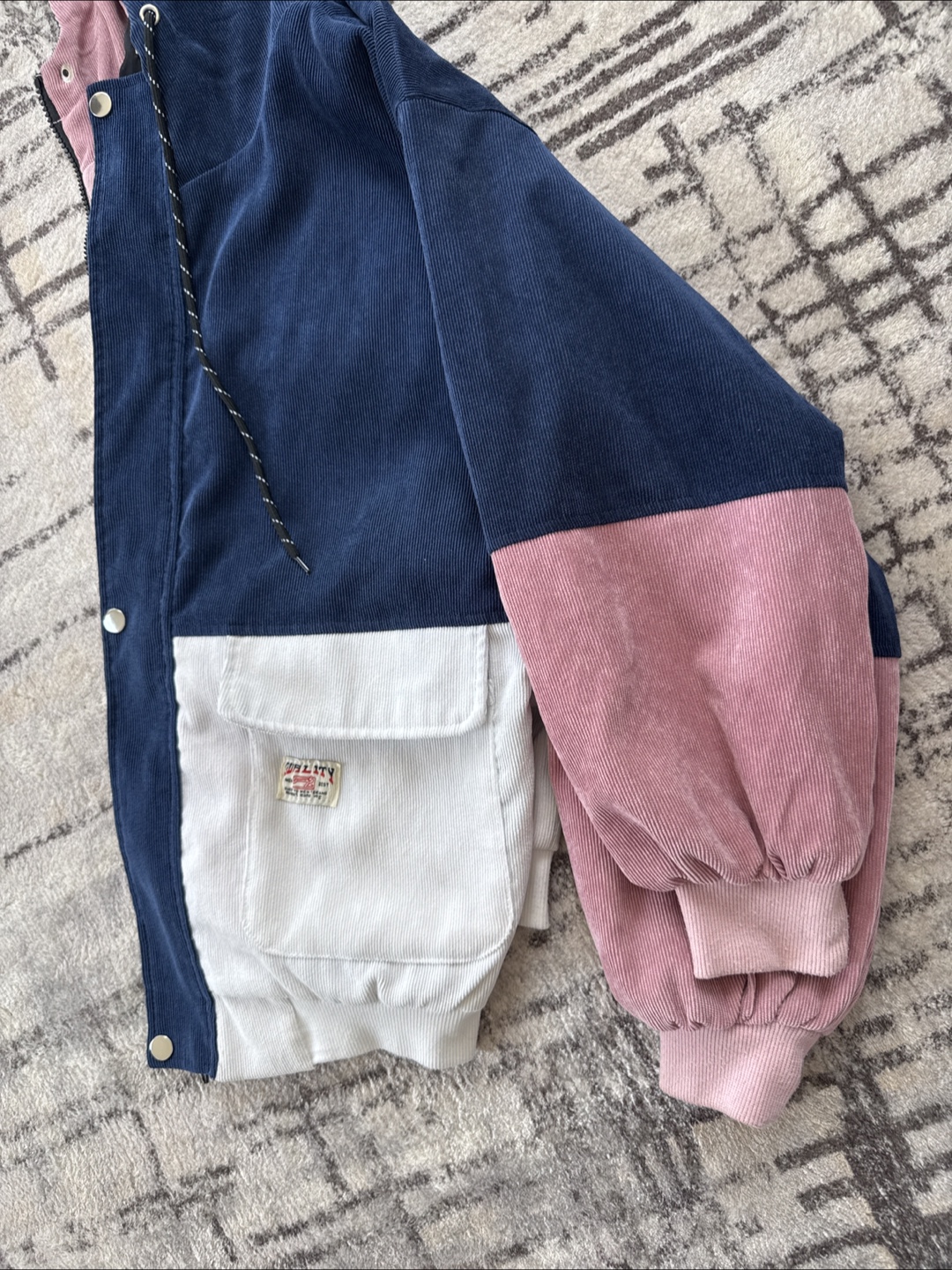 Colour Block Corduroy Jacket - photo 2