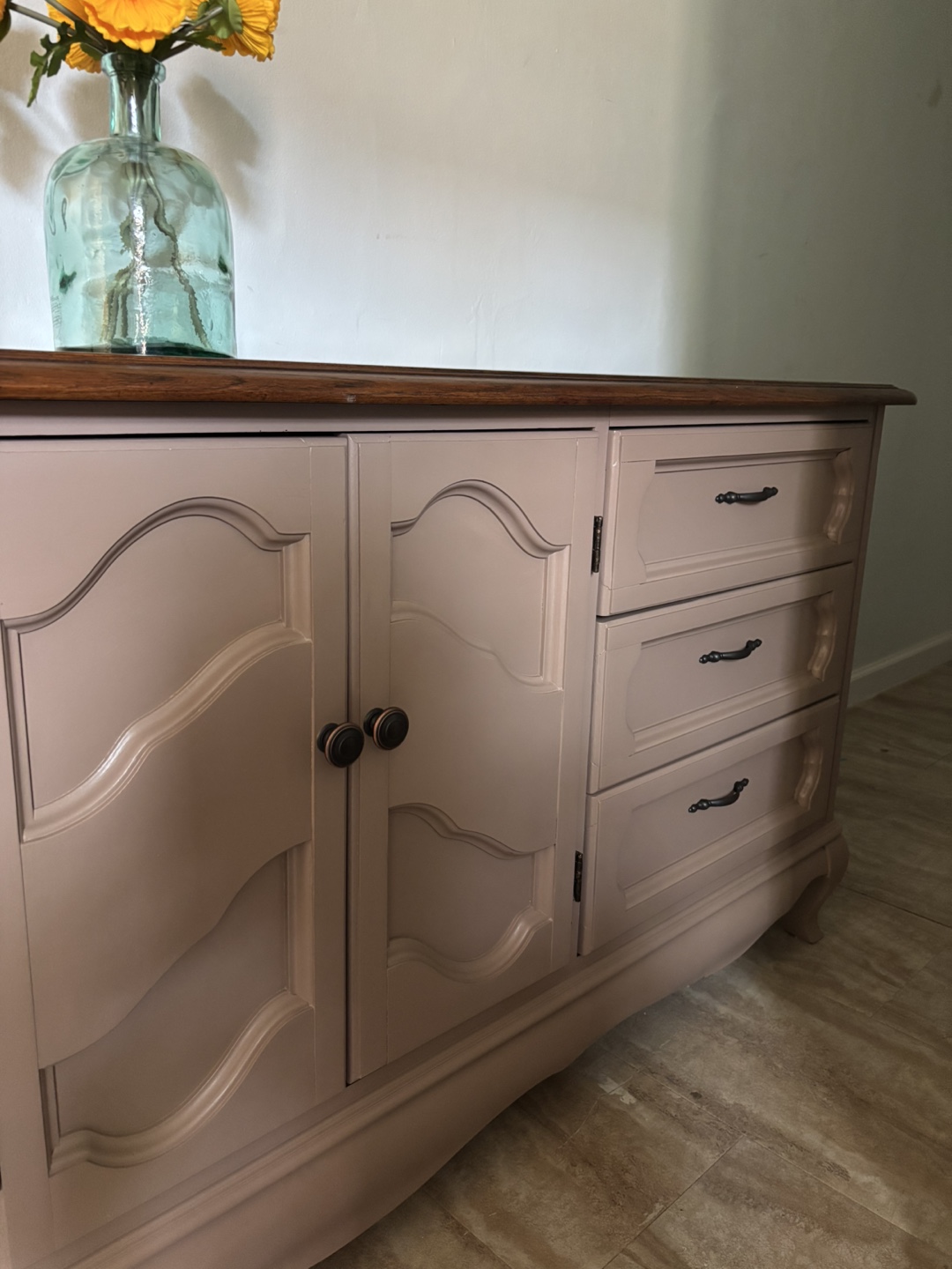 Painted Wood Side Table and Dresser - photo 2