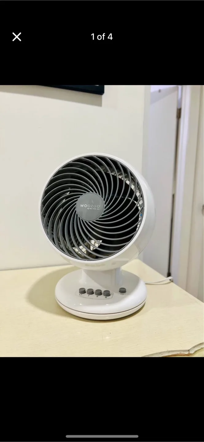 White Retro style Globe Fan thumbnail